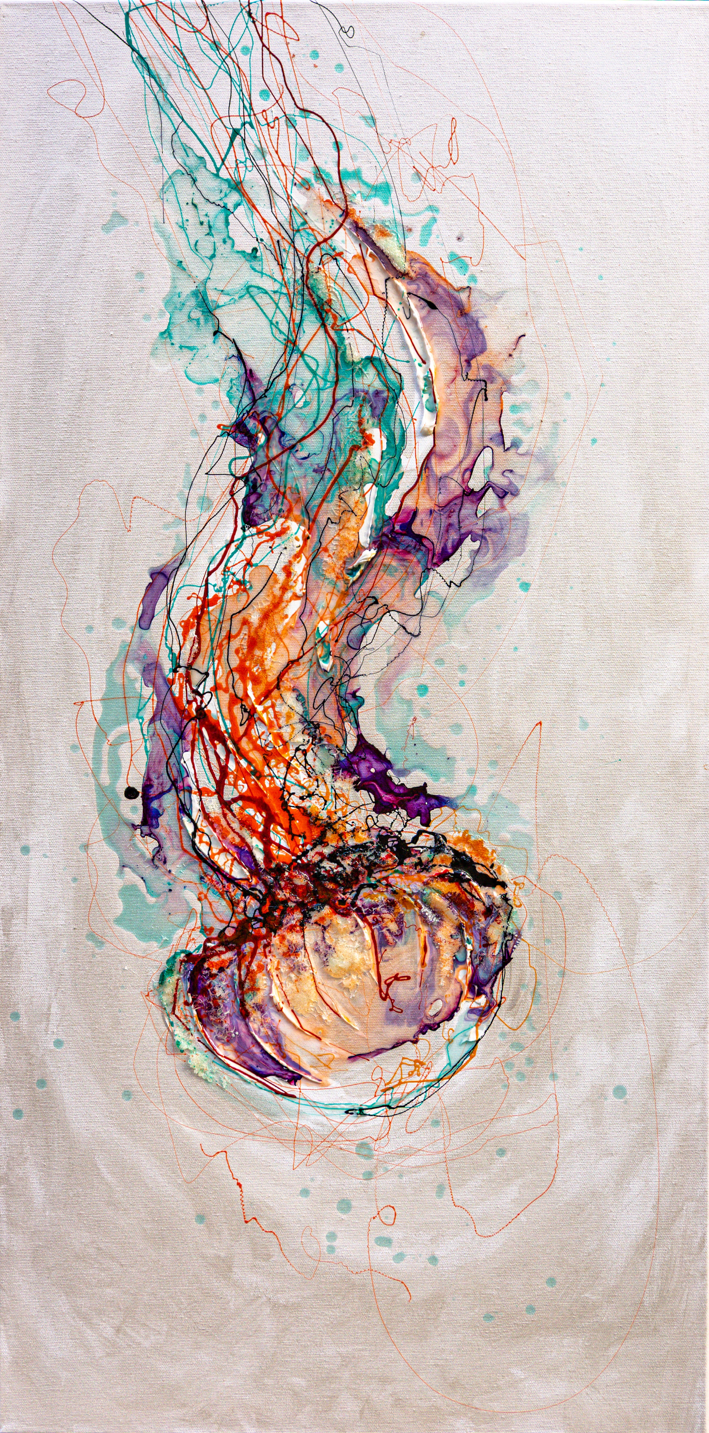 Moltenism, Original painting on canvas, 50x100cm, MO44, Introverts 2026 series
