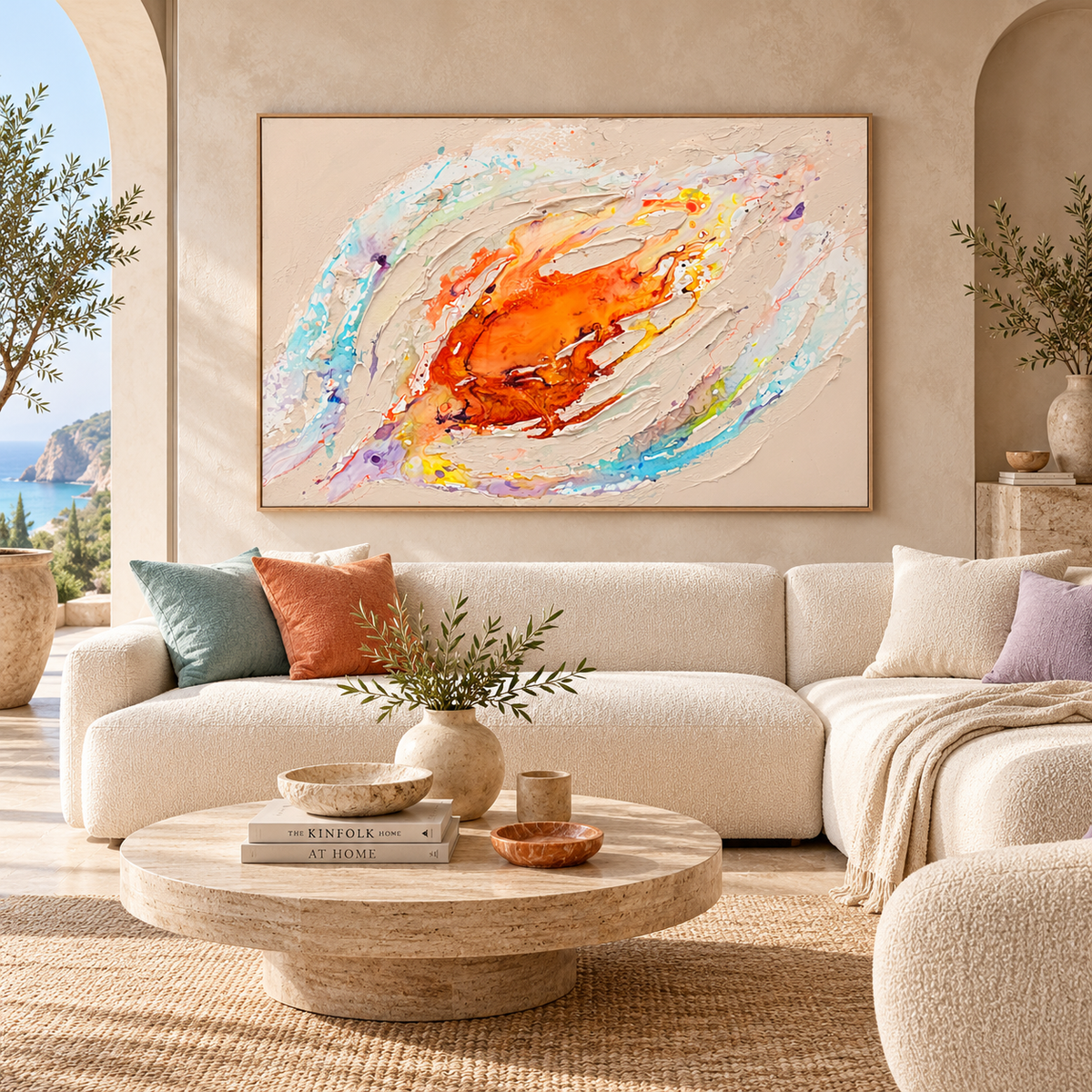 Ignis Nebula – Original Moltenism Painting, 100x140cm