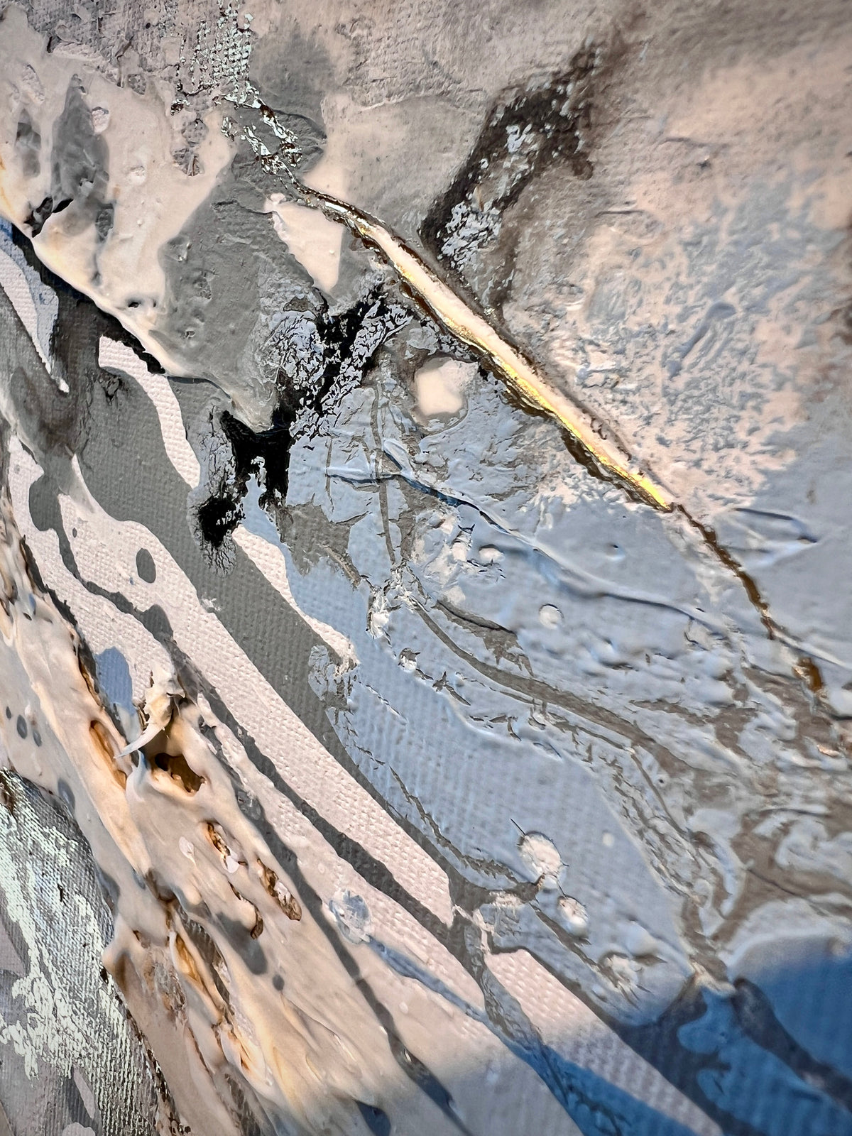 Serenity Tides III – Original Moltenism Painting, 70 × 140 cm