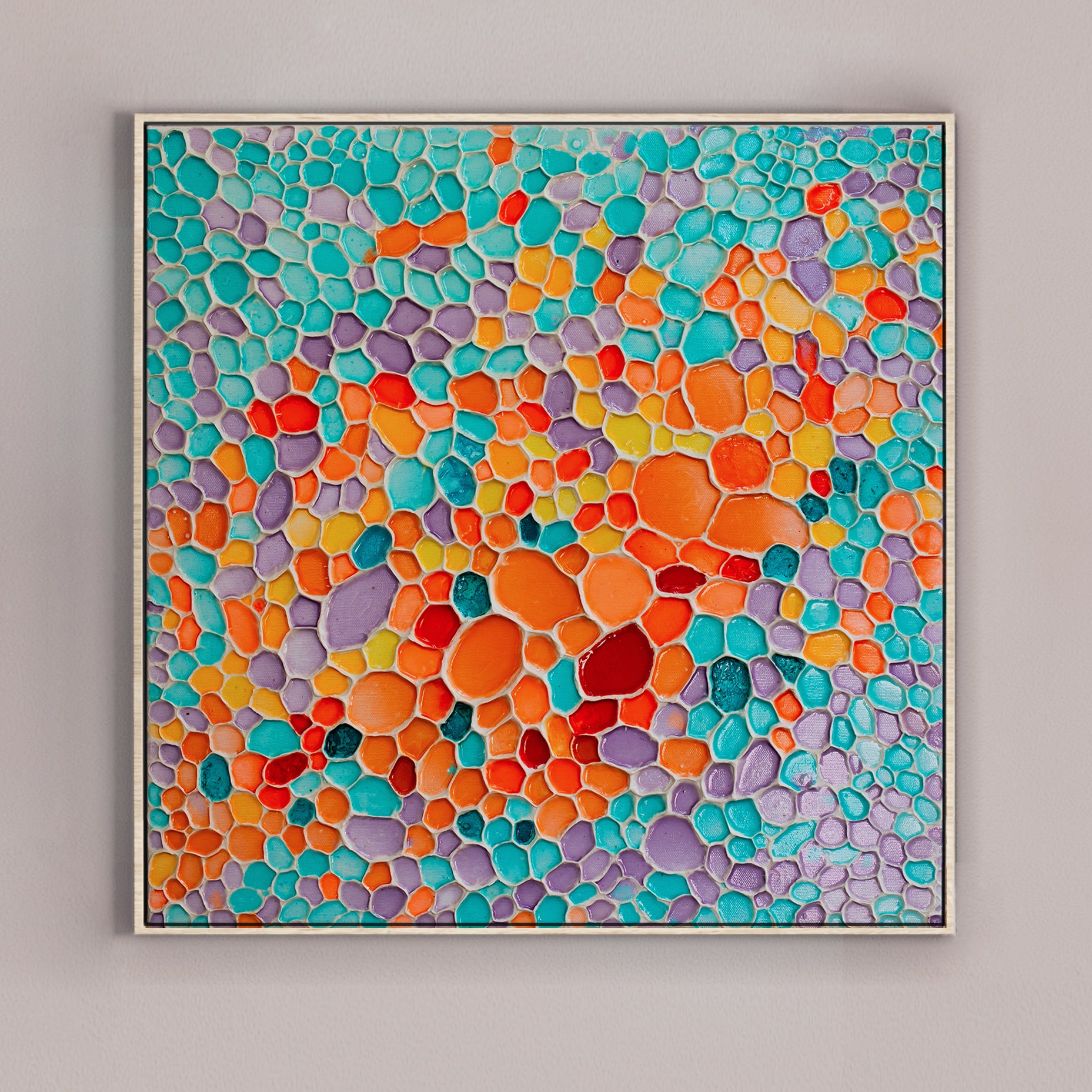 "Güell’s Fragments of Barcelona 1" Original painting on Canvas, 60x60 cm, Moltenism