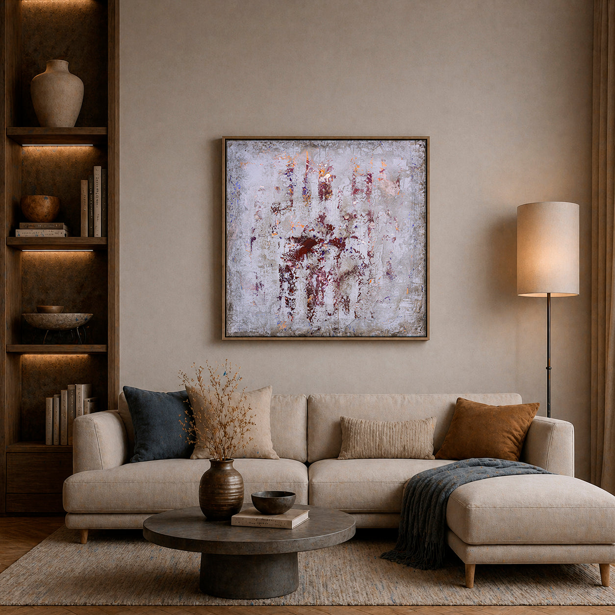 Contemporary Loft Style Wall Art, 80x80cm, MO60