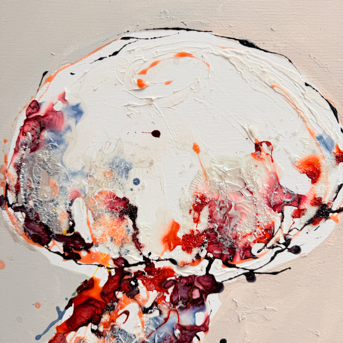 Deep Silence – Moltenism Jellyfish Painting, 40x80cm