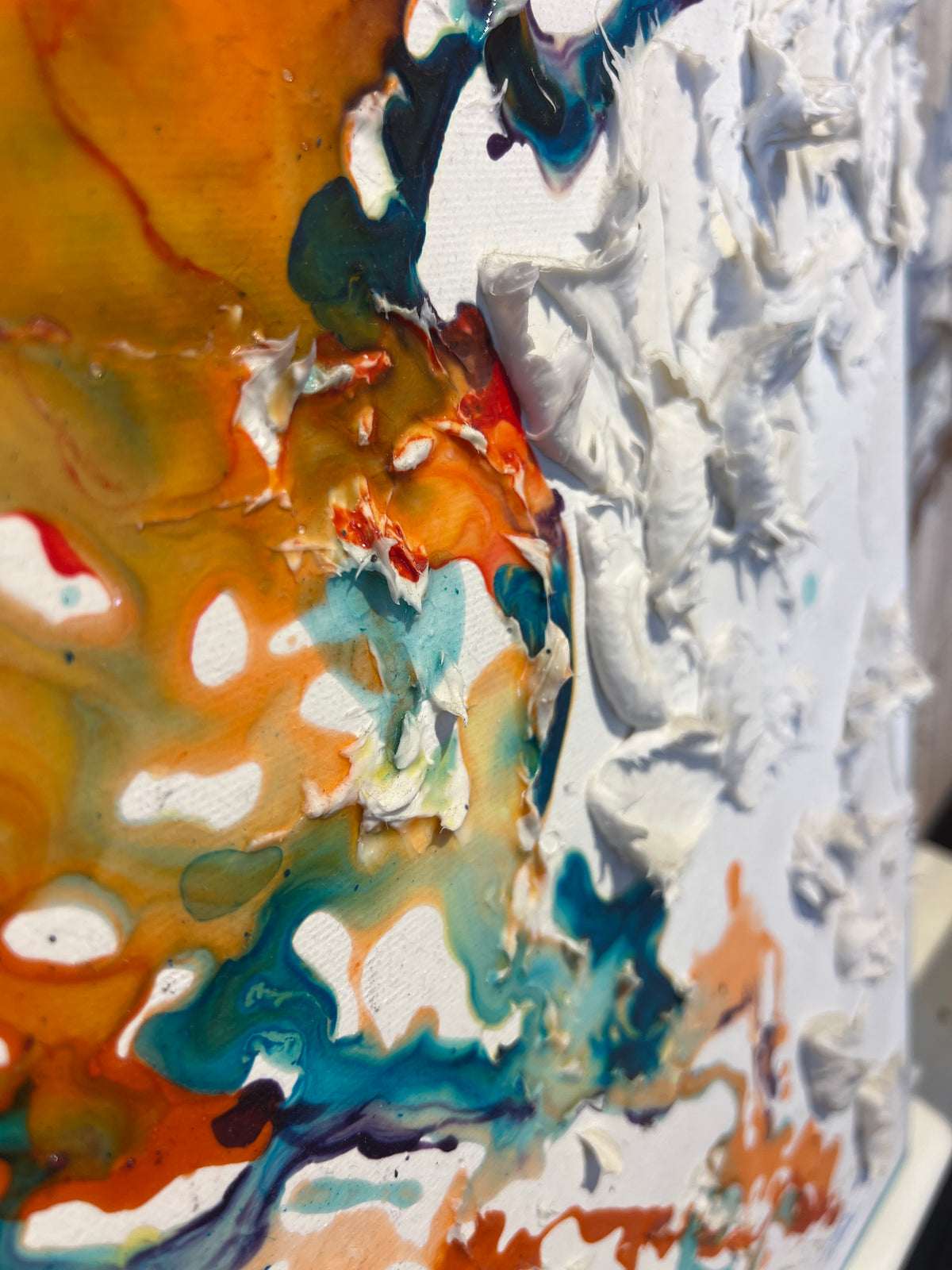 Molten Bloom – Original Moltenism Painting, 50 × 100 cm