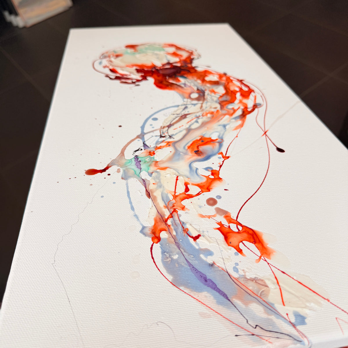 Transparent Thoughts — pintura Moltenism original, 30 × 60 cm