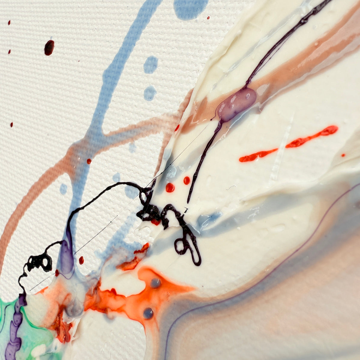 Transparent Thoughts — pintura Moltenism original, 30 × 60 cm