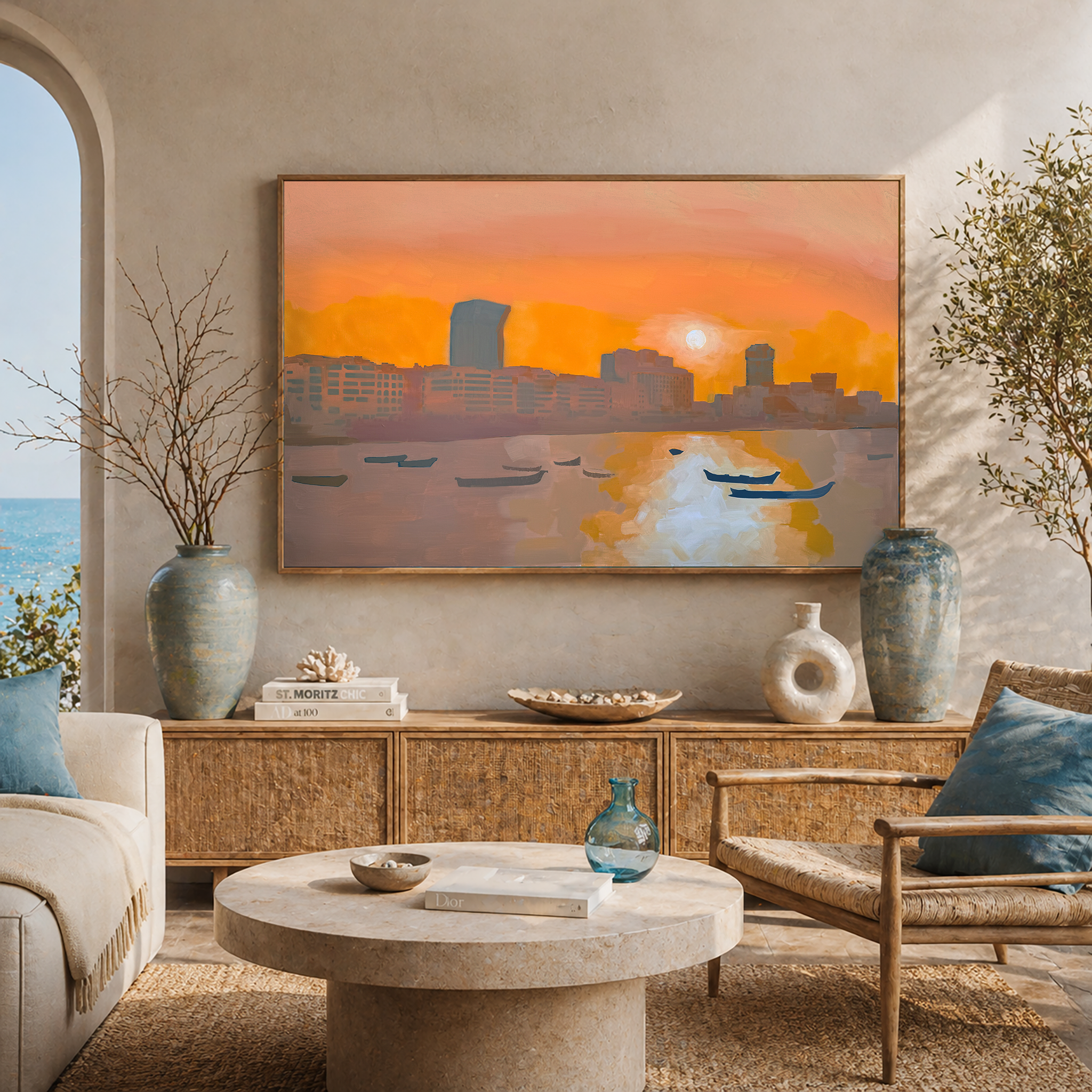 Original artwork on canvas, 160x100cm, Las Palmas summer morning, 129