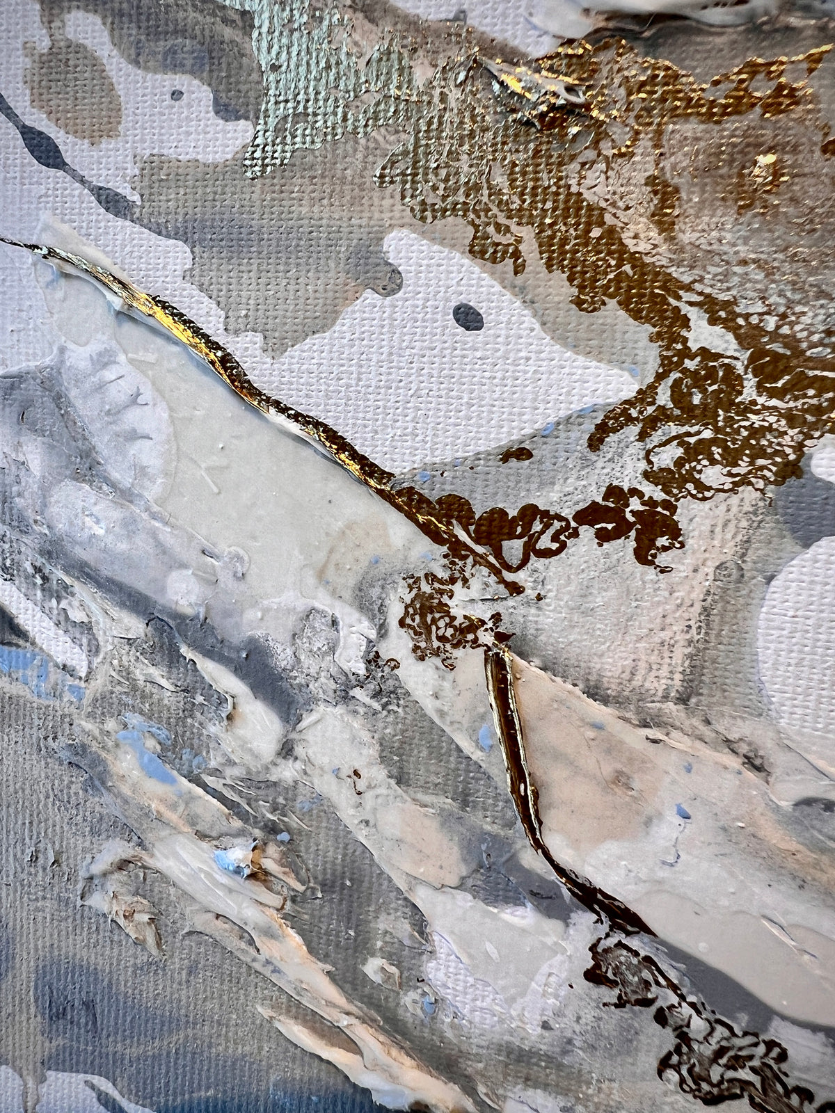 Serenity Tides III – Original Moltenism Painting, 70 × 140 cm