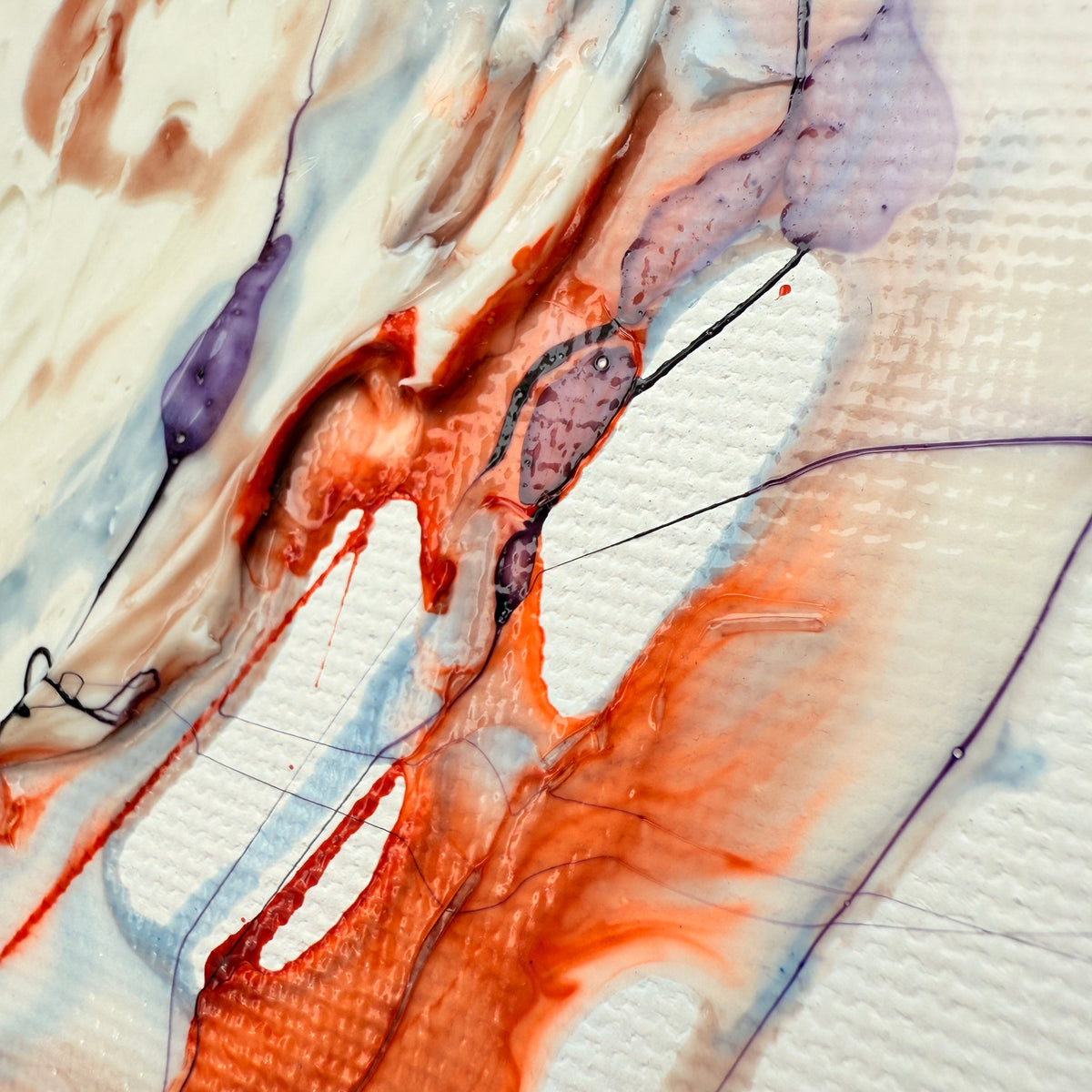 Inner Ocean — pintura Moltenism original, 30 × 60 cm