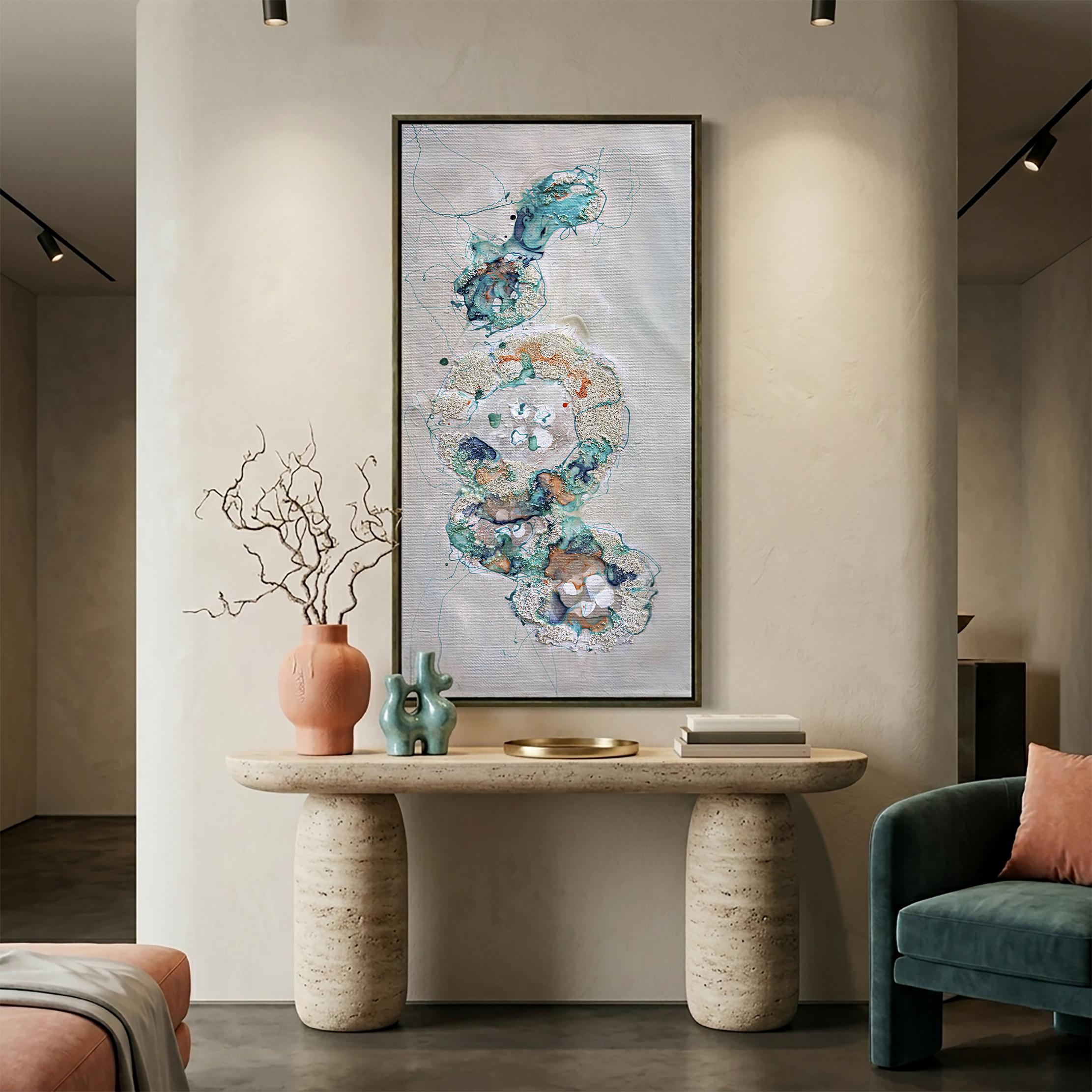 Moltenism, Original painting on canvas, 35x70cm, MO51, Introverts 2026 series