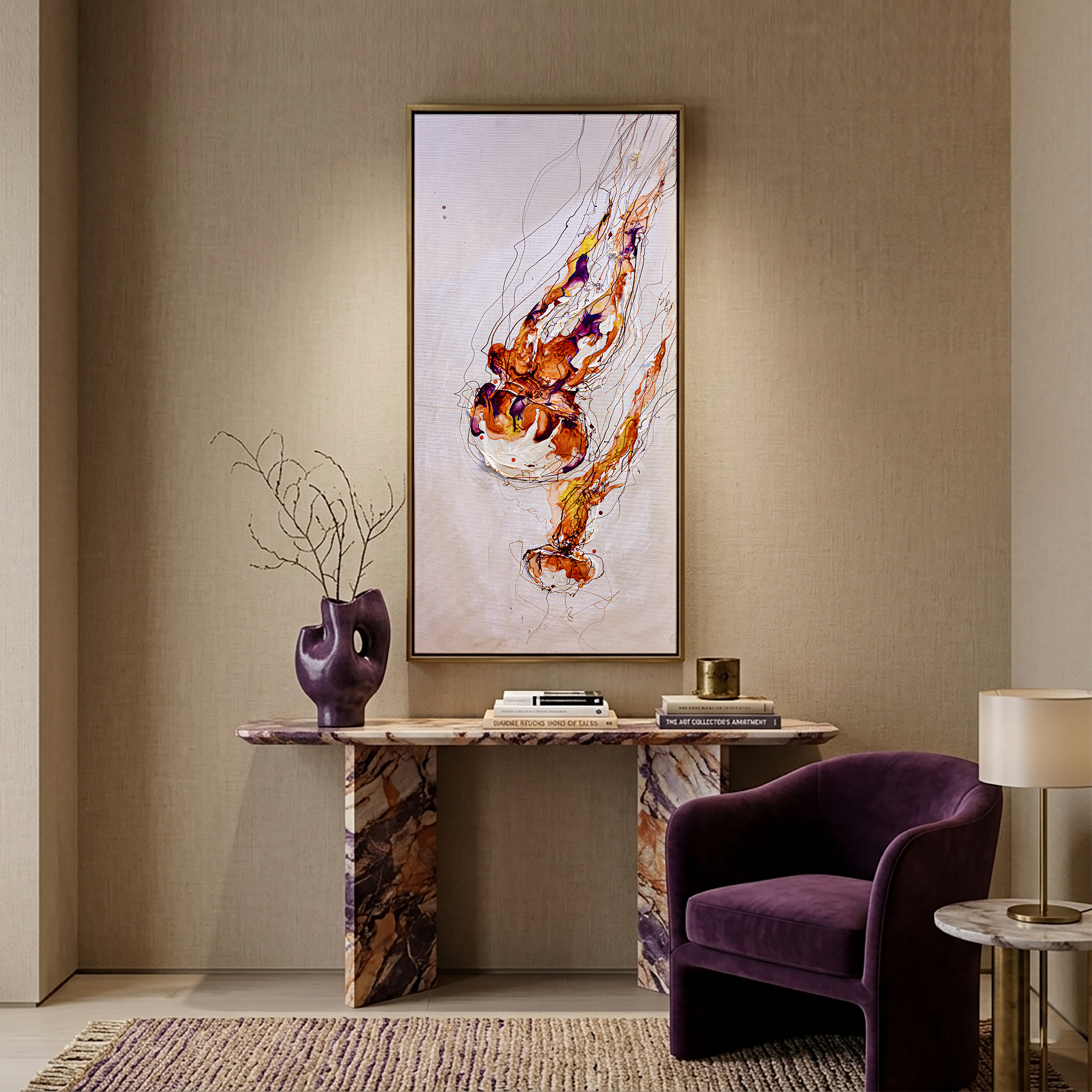 Moltenism, Original painting on canvas, 50x100cm, MO50, Introverts 2026 series