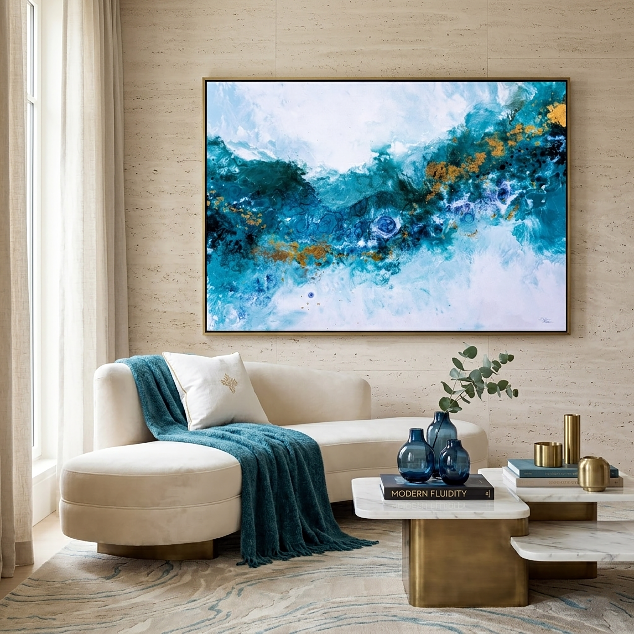 Abstract Painting, Textured, 130x89cm, mona12