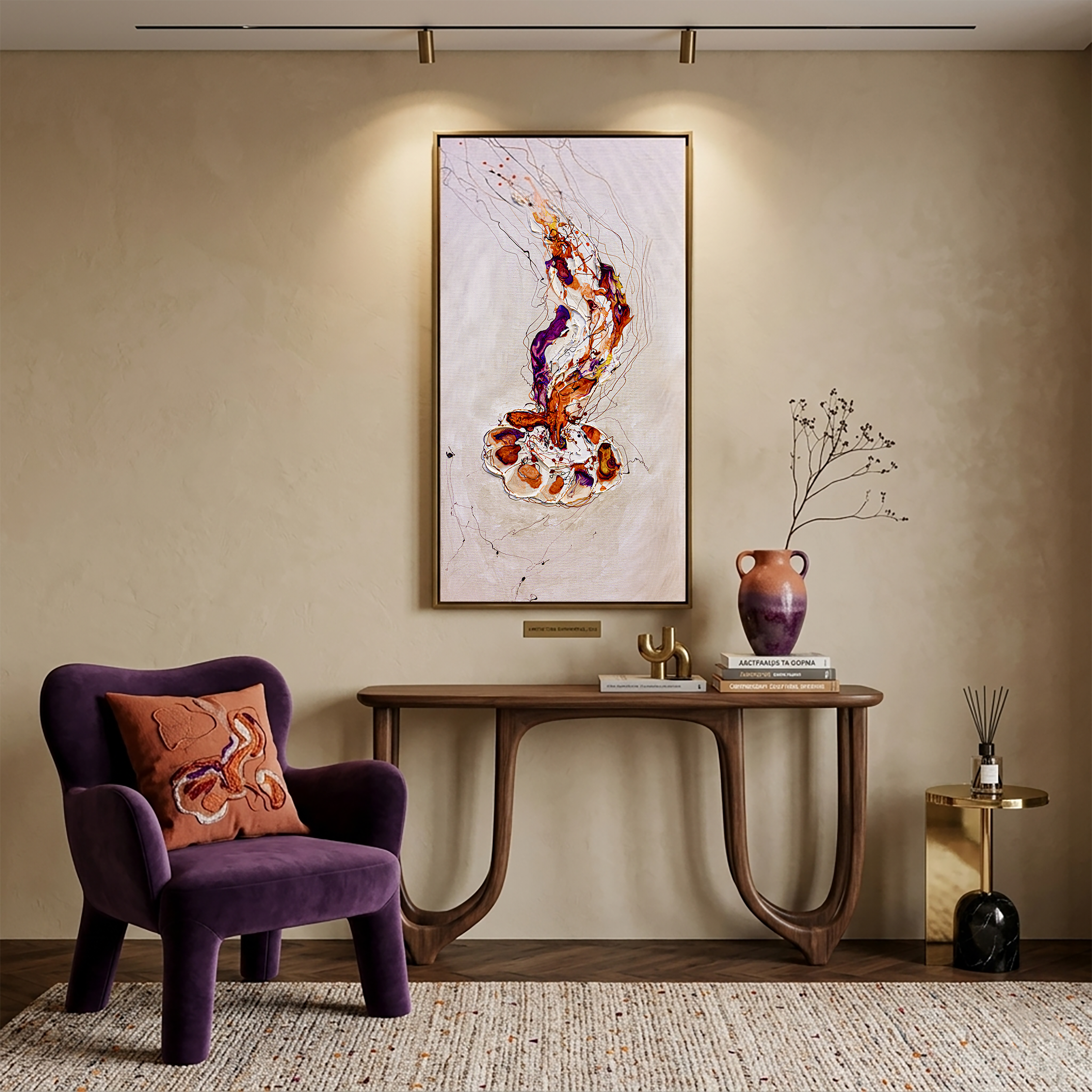 Moltenism, Original painting on canvas, 50x100cm, MO49, Introverts 2026 series