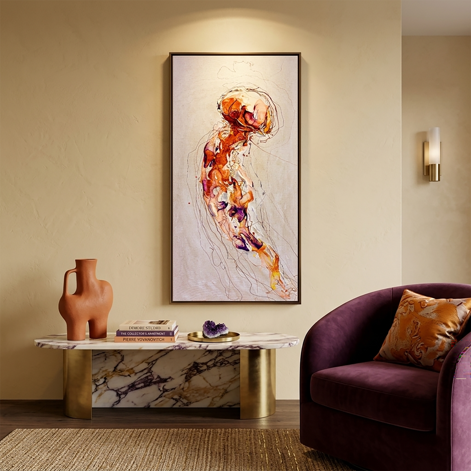 Moltenism, Original painting on canvas, 50x100cm, MO47, Introverts 2026 series