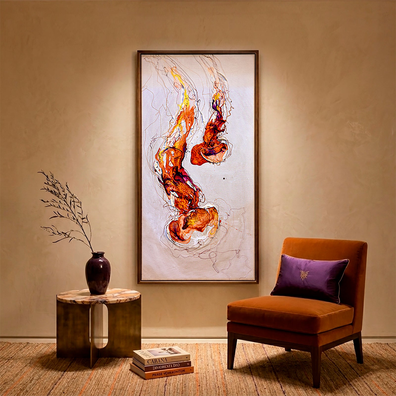 Moltenism, Original painting on canvas, 50x100cm, MO48, Introverts 2026 series