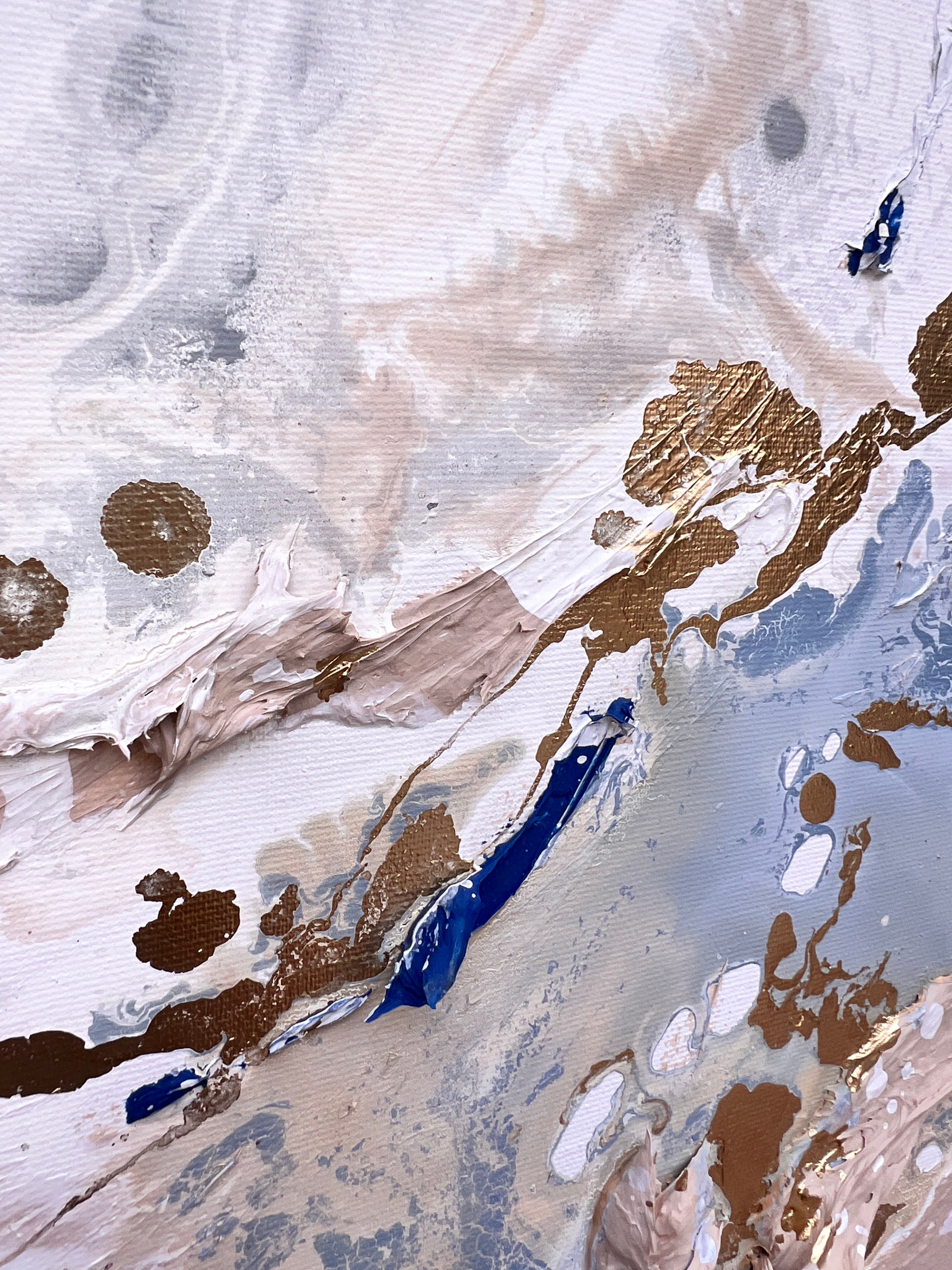 Serenity Tides I – Original Moltenism Painting, 73 × 100 cm
