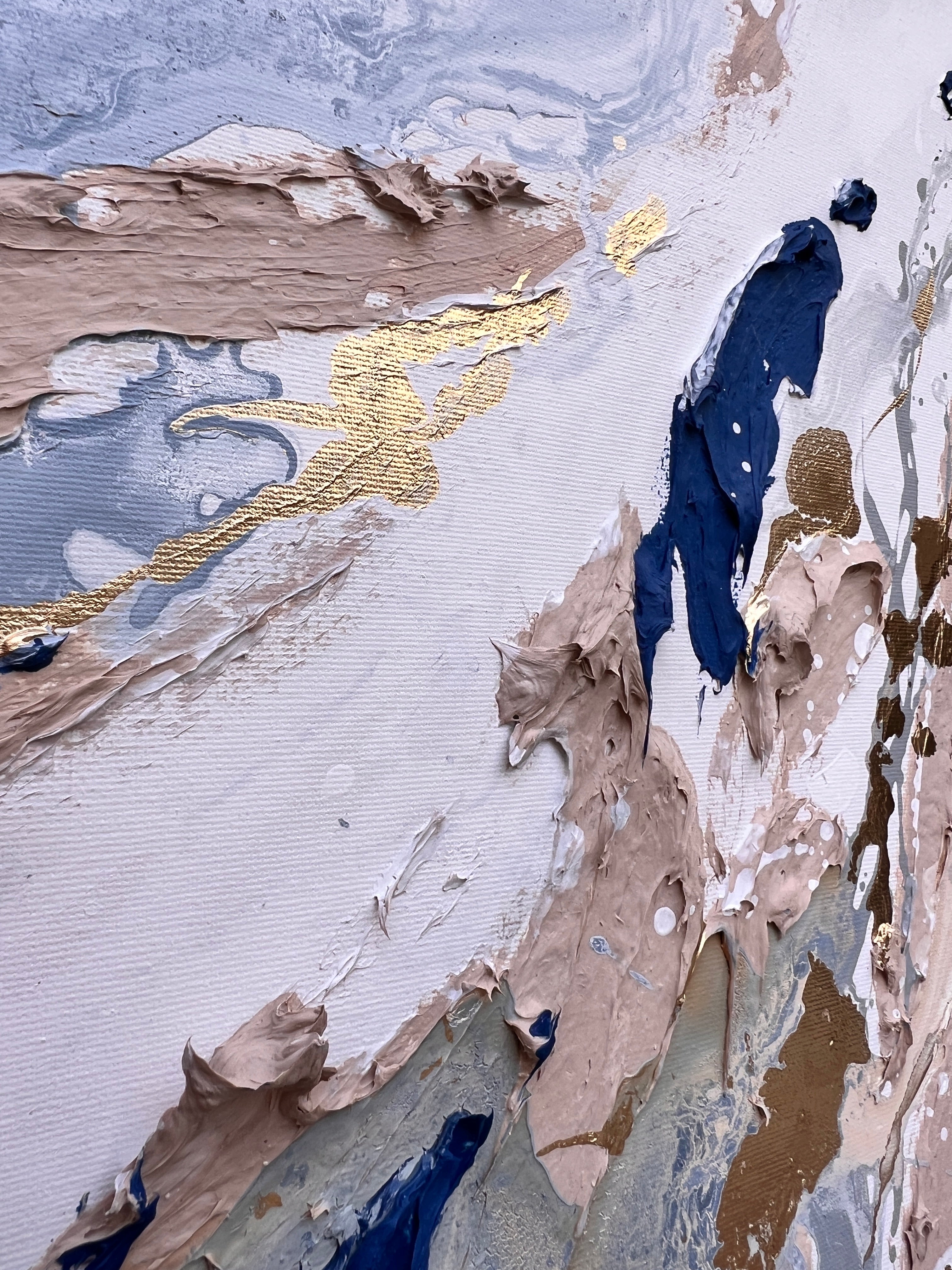 Serenity Tides I – Original Moltenism Painting, 73 × 100 cm