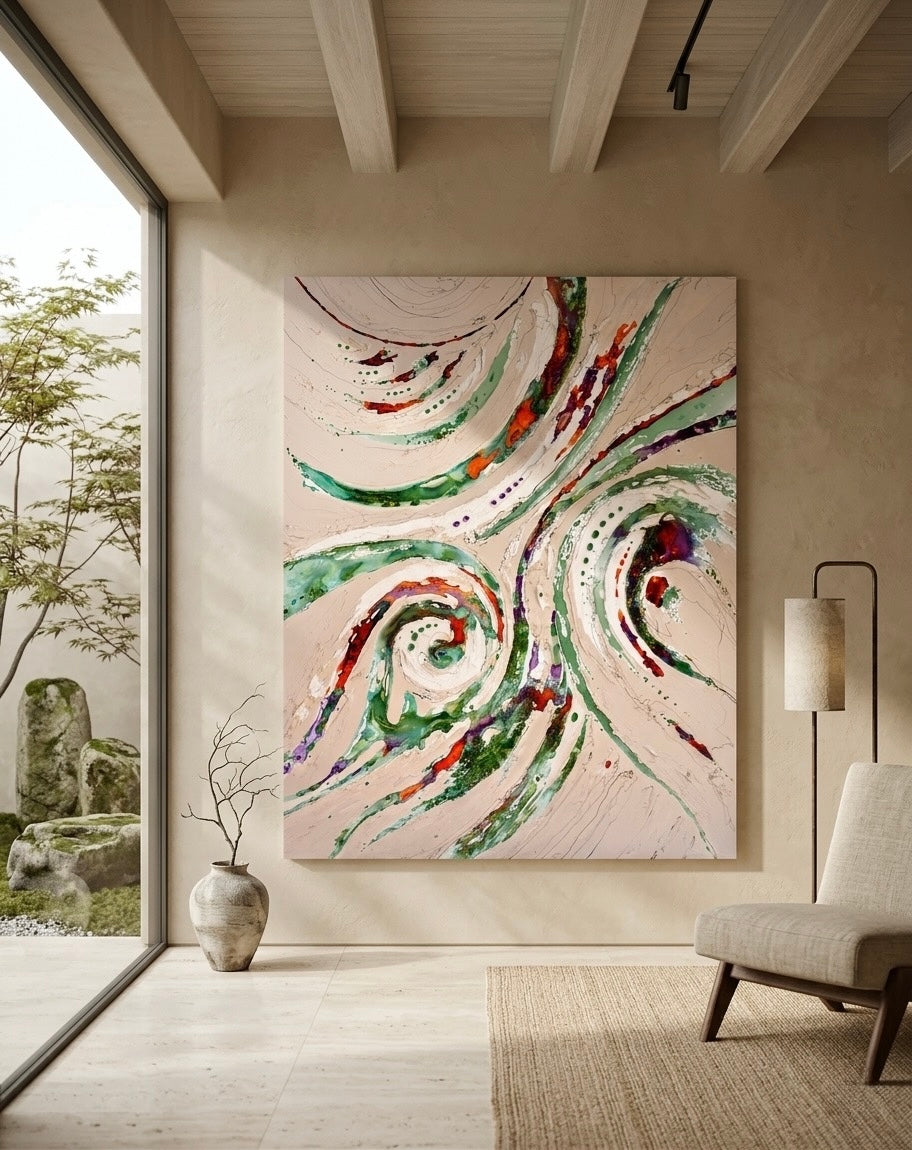 Moltenism, luxury home decor art, 160x200cm, MO40, Slow Flow.