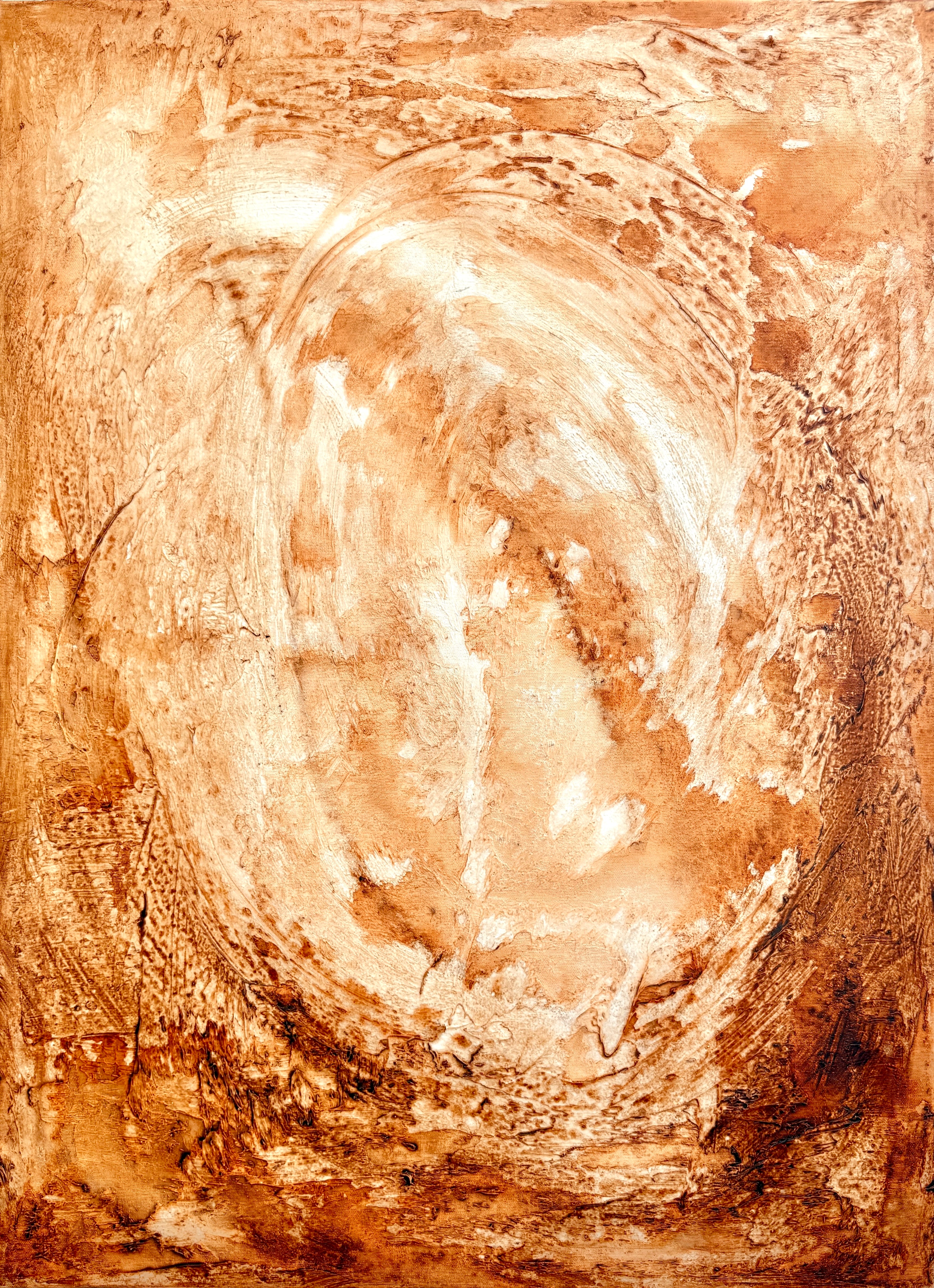 Whisper of Terra, Abstract Figurative Canvas Art, 73x100cm
