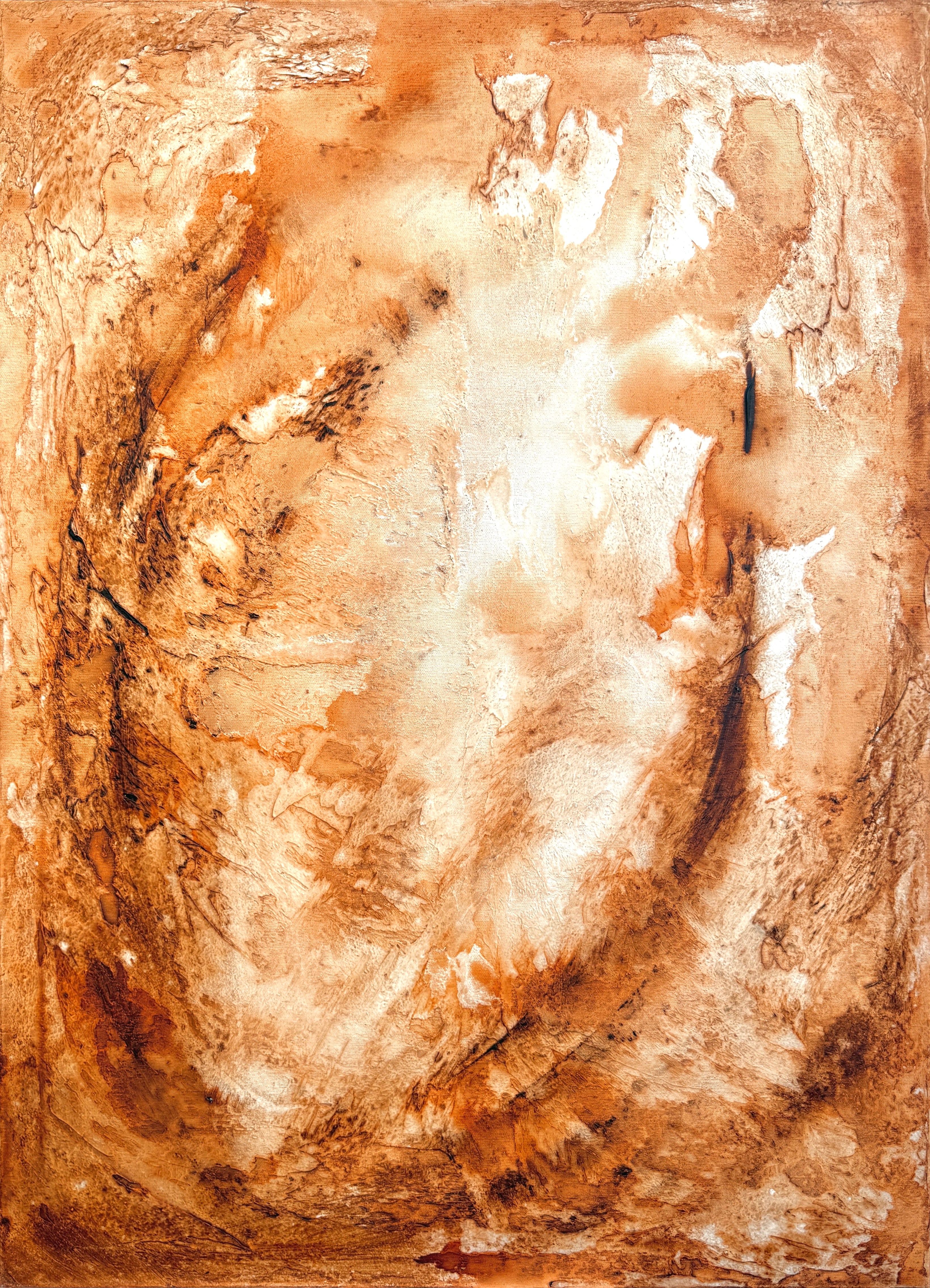 Whisper of Terra, Contemporary Abstract Painting on Canvas, 73x100cm
