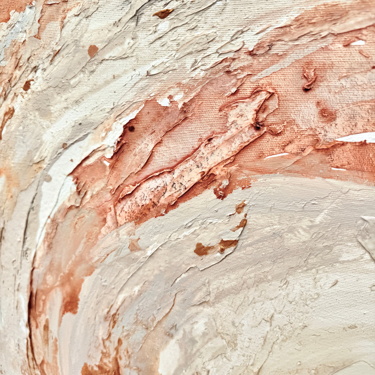 Sienna Orbit I – Moltenism Painting, 100x100cm