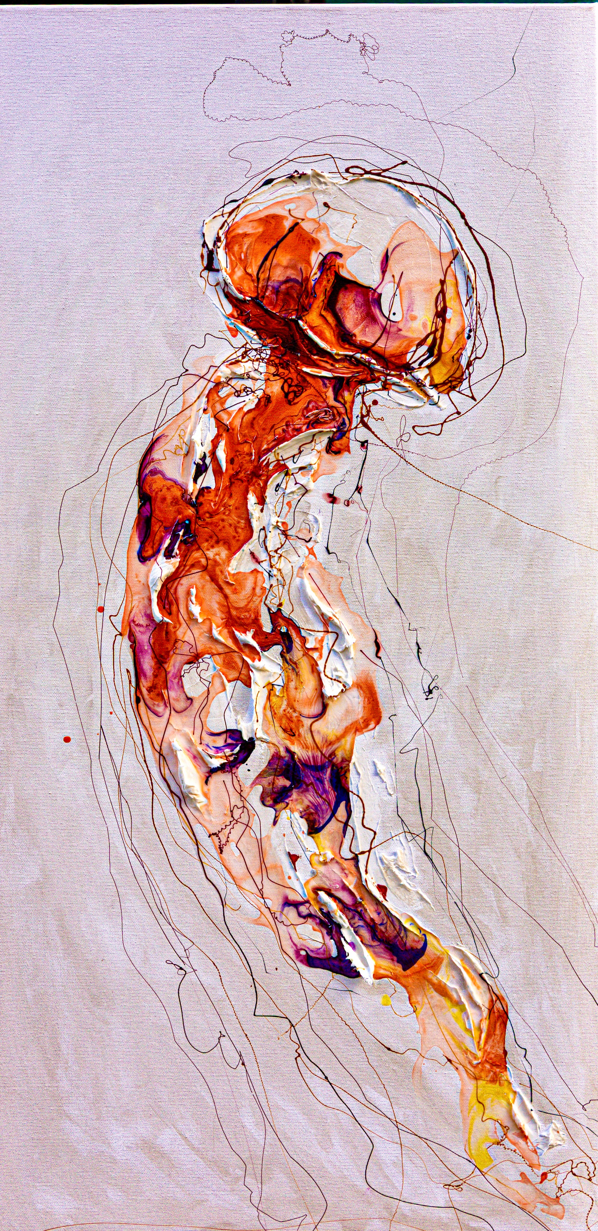 Moltenism, Original painting on canvas, 50x100cm, MO47, Introverts 2026 series