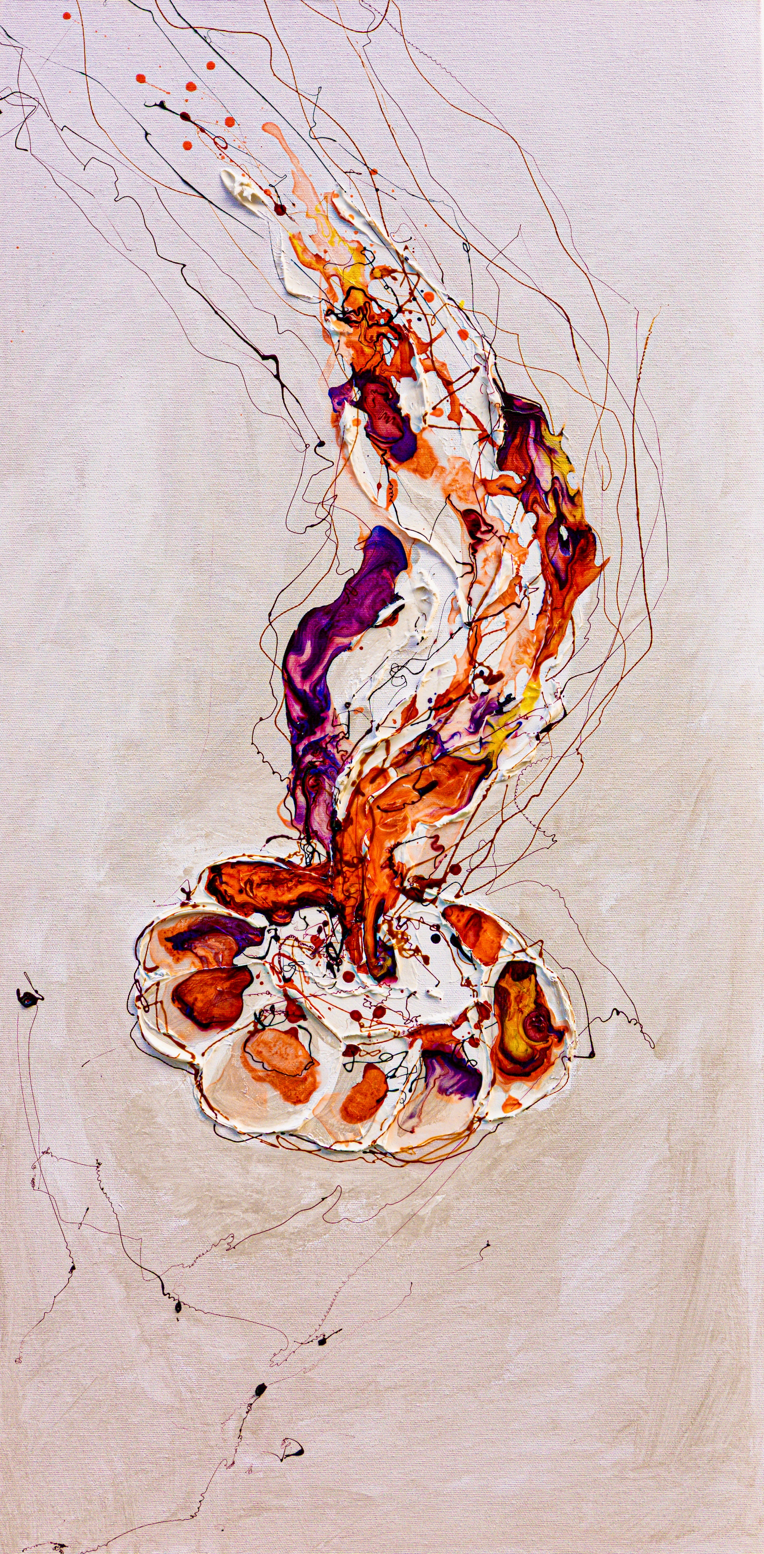 Moltenism, Original painting on canvas, 50x100cm, MO49, Introverts 2026 series