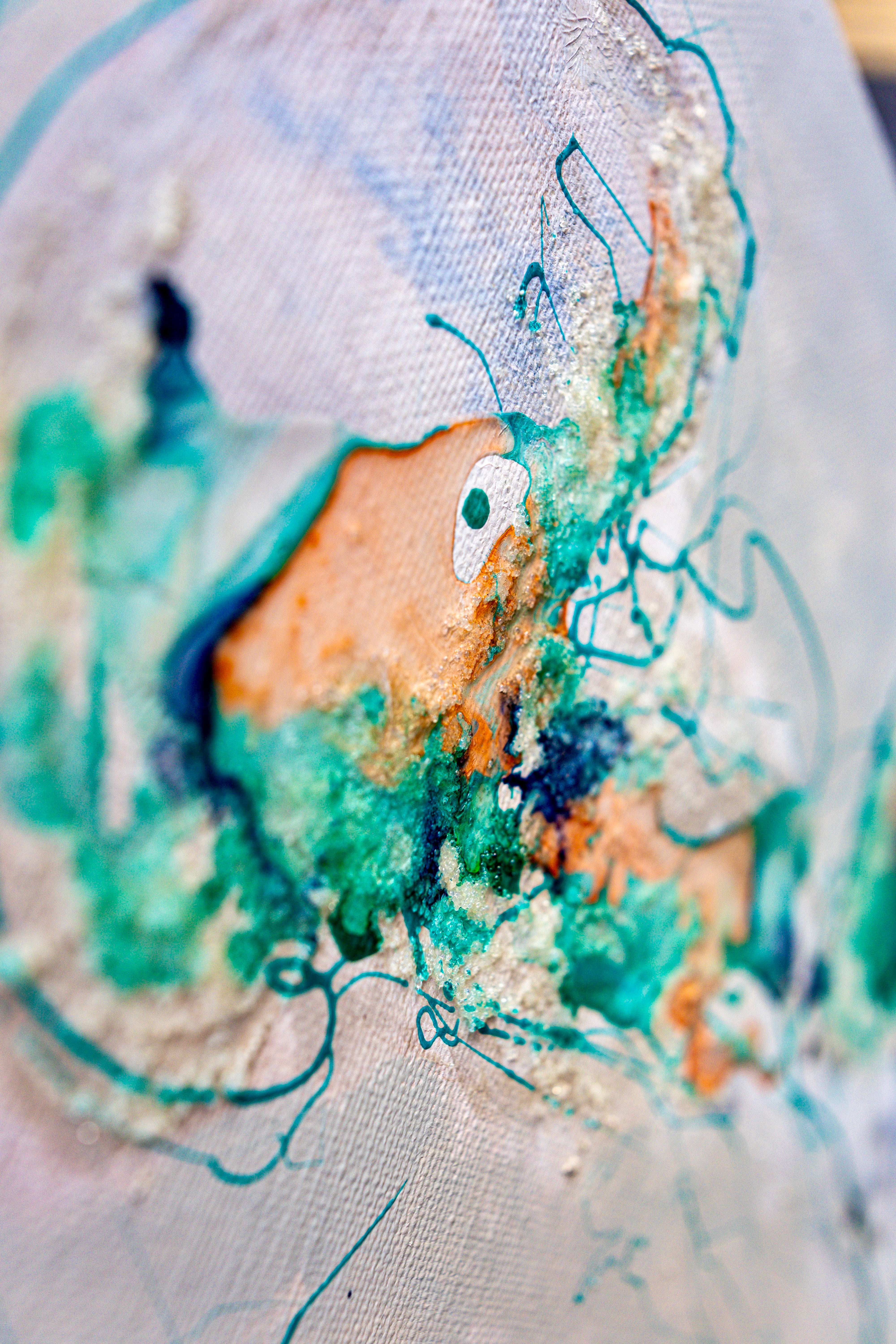 Moltenism, Original painting on canvas, 35x70cm, MO55, Introverts 2026 series