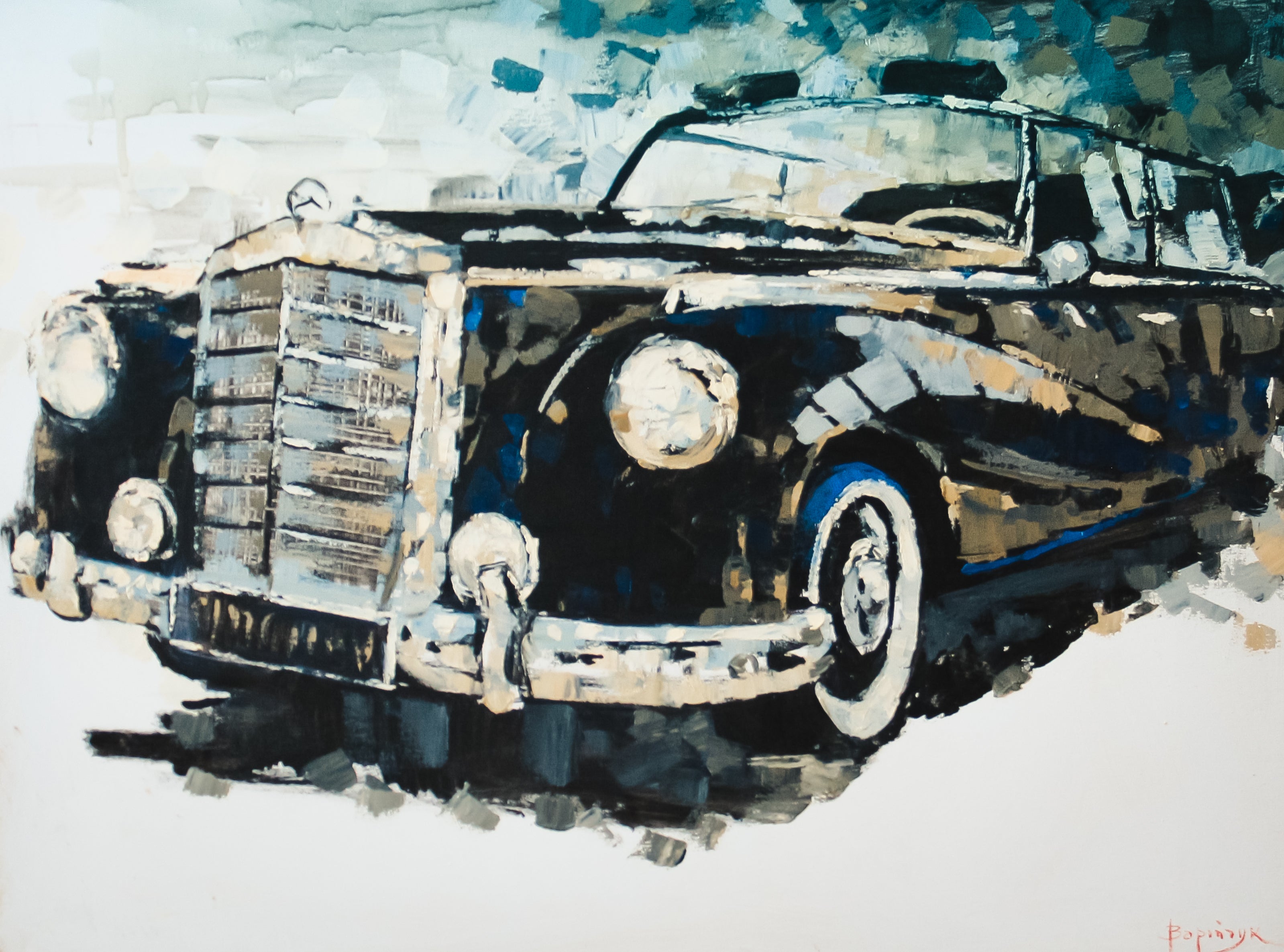 Original painting, Oil on canvas, 60x80cm, Car 122