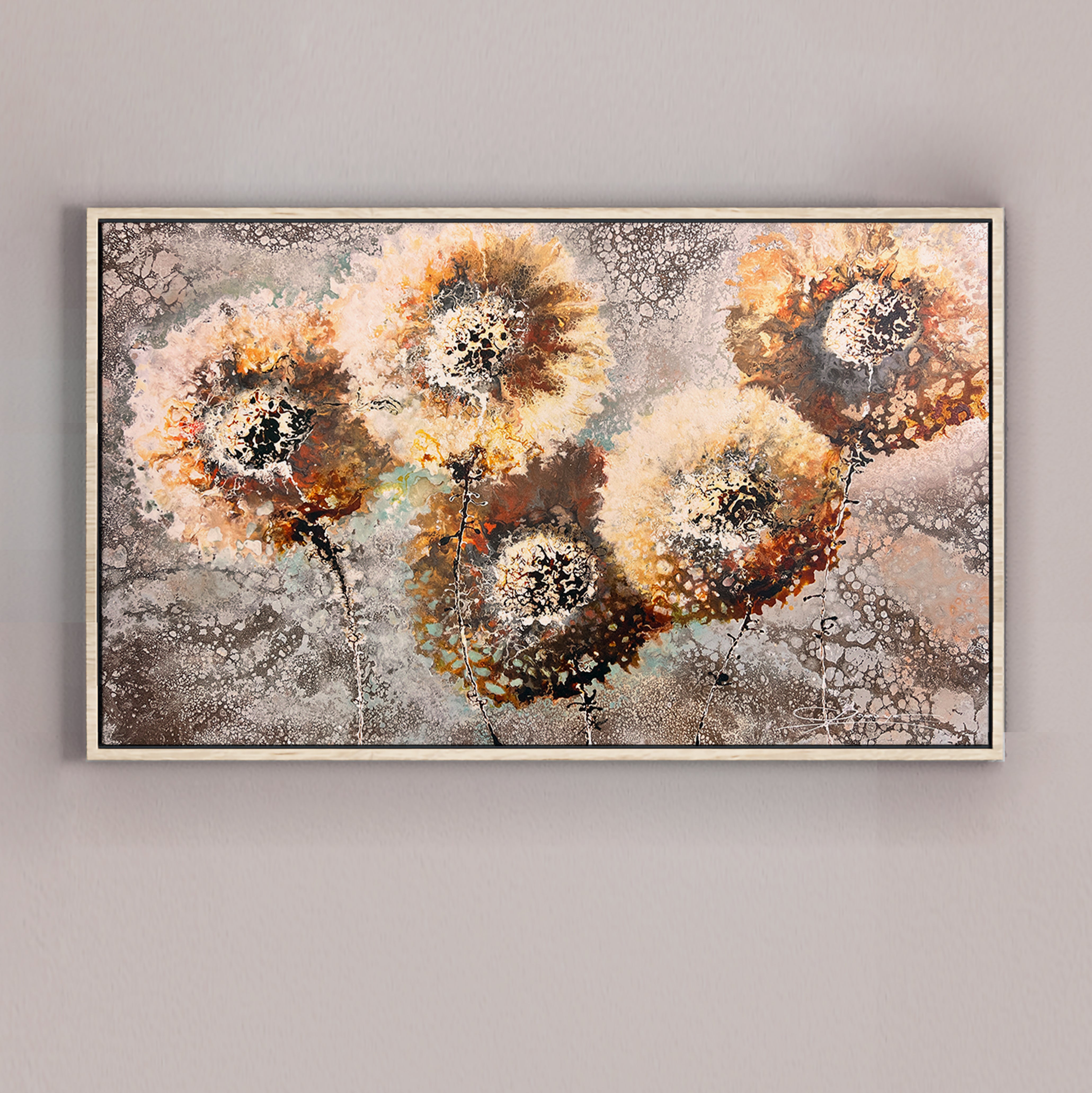 Original painting on Canvas, "Silent Cries of the Ocean" series 70х120cm LV10