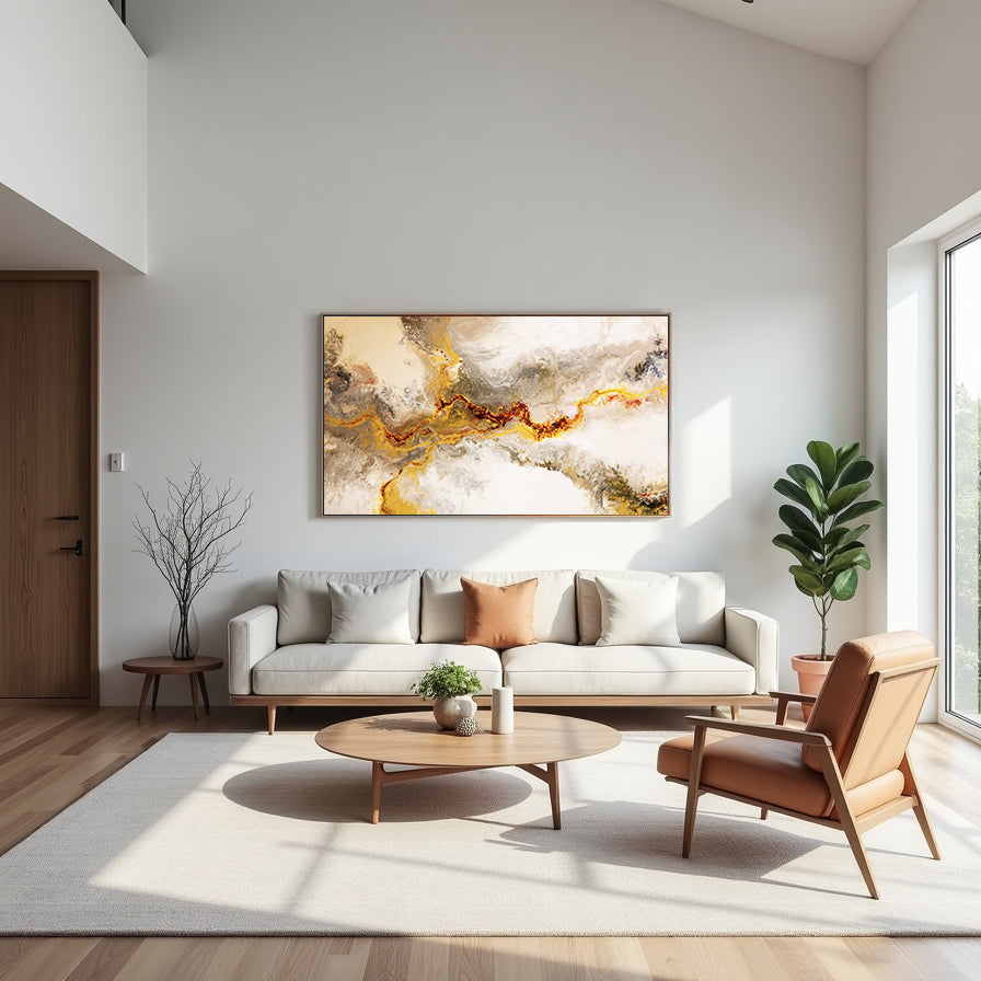 Original painting on Canvas, "Silent Cries of the Ocean" series 70х120cm LV4