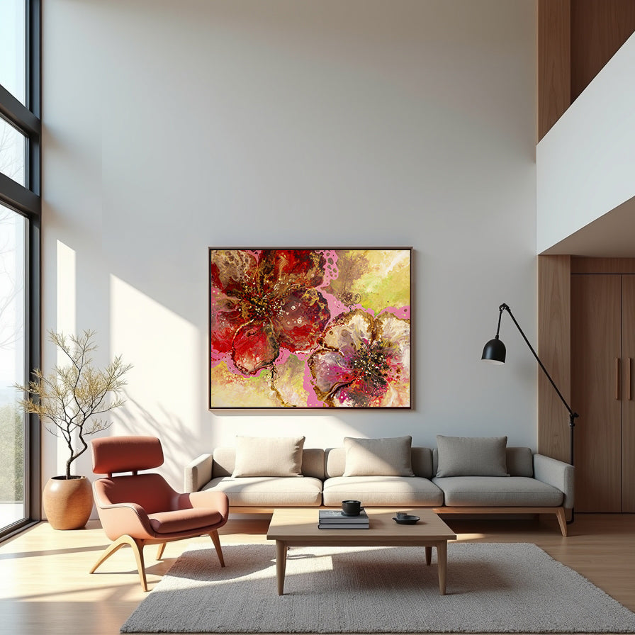 Original painting on Canvas, "Silent Cries of the Ocean" series 80х100cm LV5