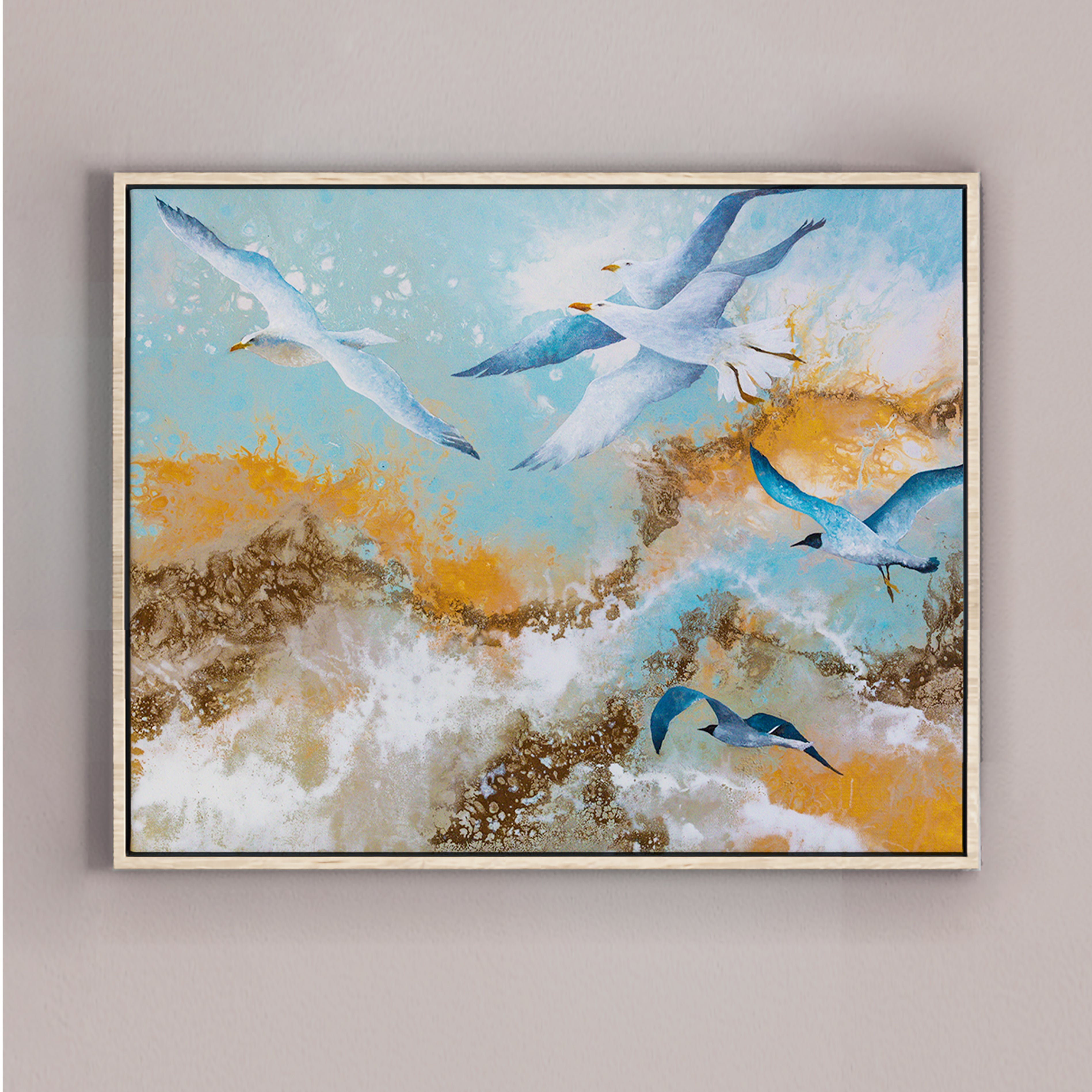 Original painting on Canvas, "Silent Cries of the Ocean" series 80х100cm LV7