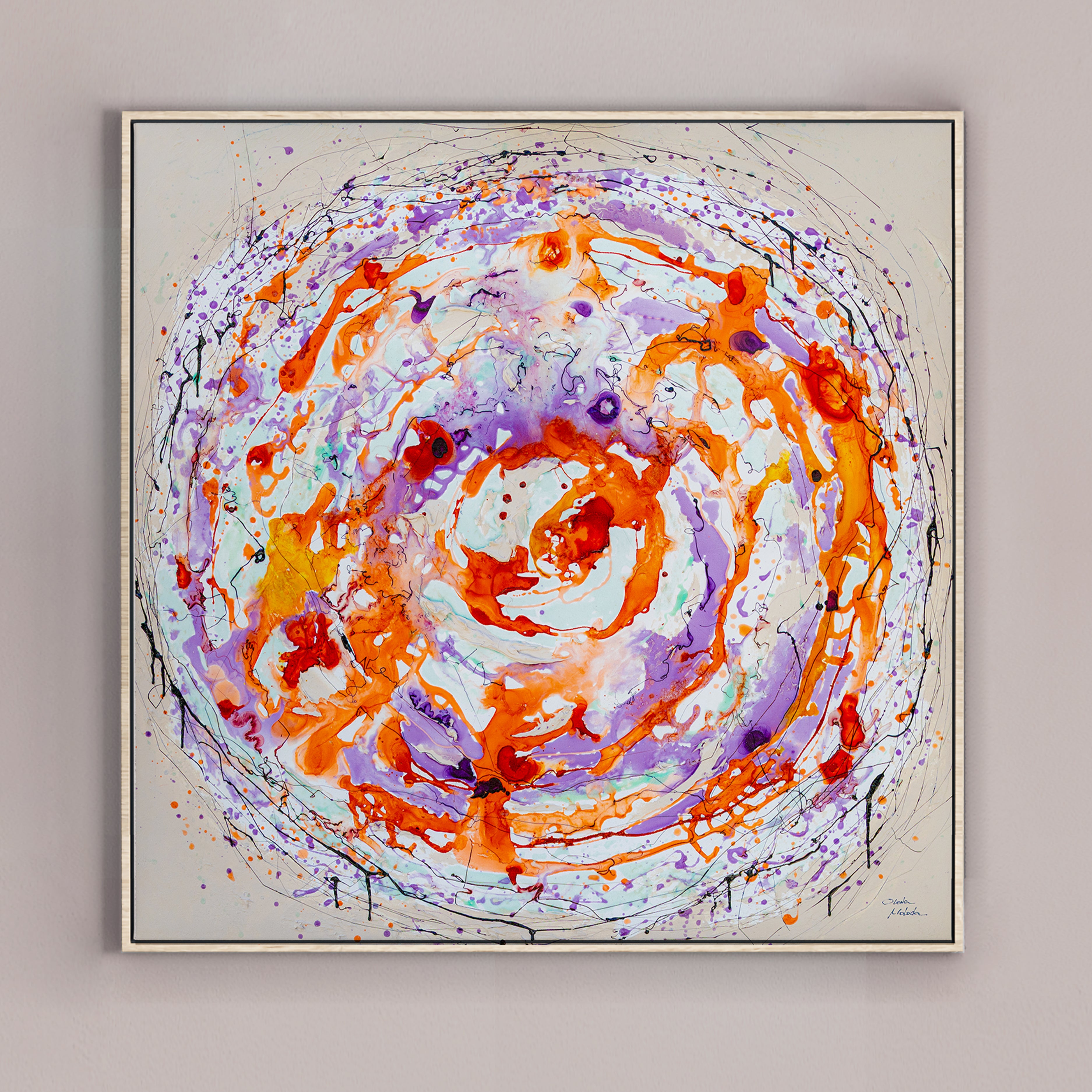 Moltenism, Original painting on canvas, 90x90cm, MO26