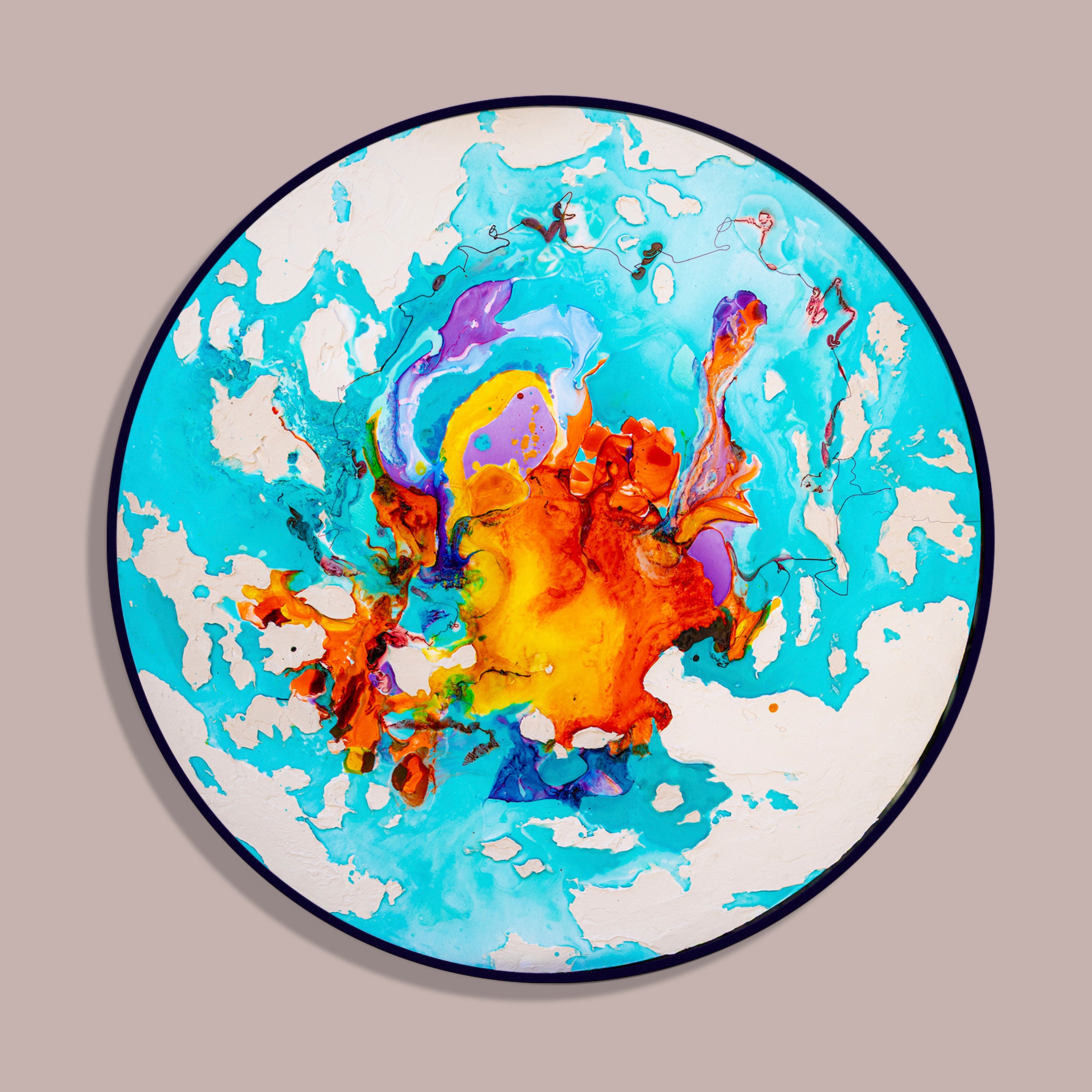 Moltenism, Original painting on canvas, 90x90cm, Round, MO25