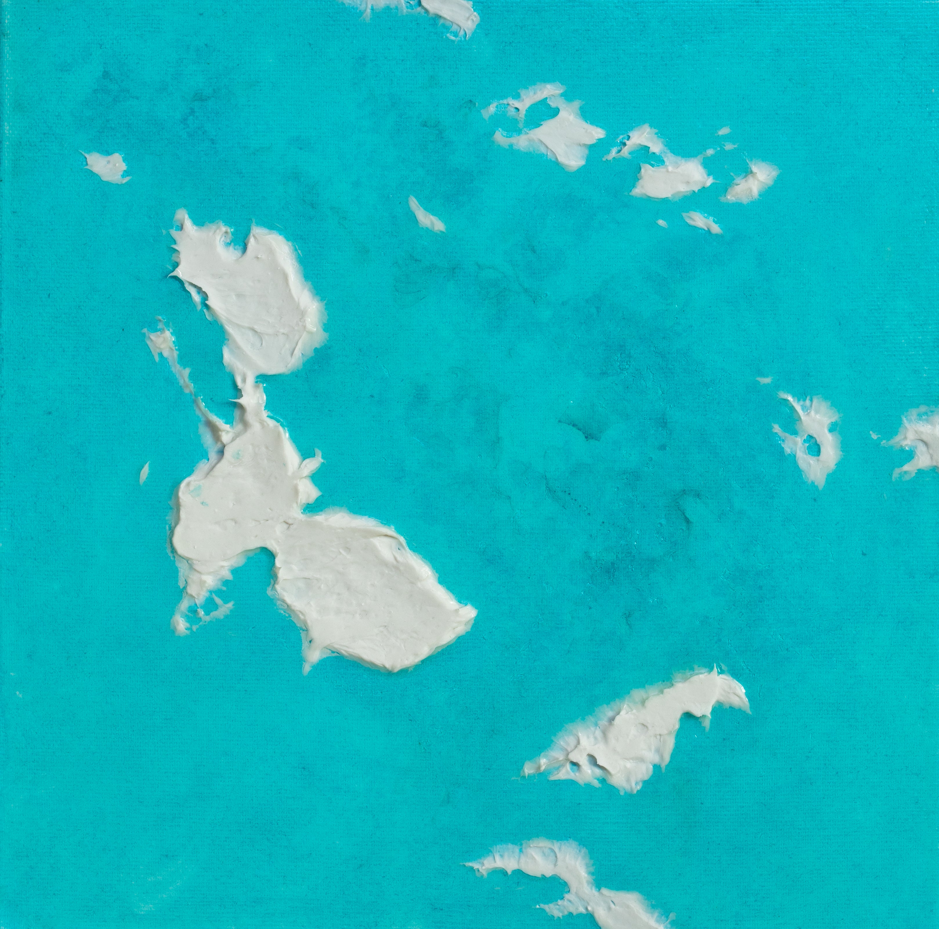 Liquid glass, Original painting on canvas, 30x30cm, Into The Blue M7