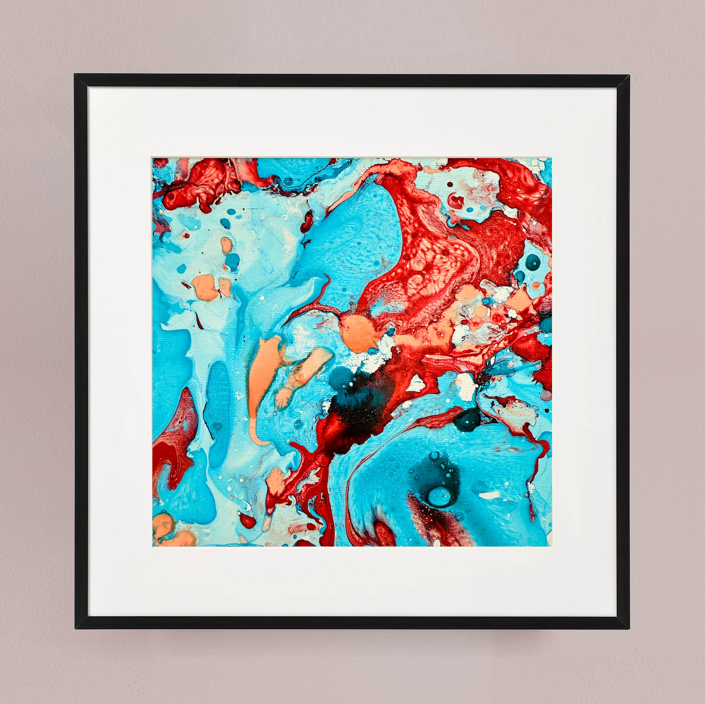 Liquid glass, Original painting on canvas, 20x20cm, Sea VI21