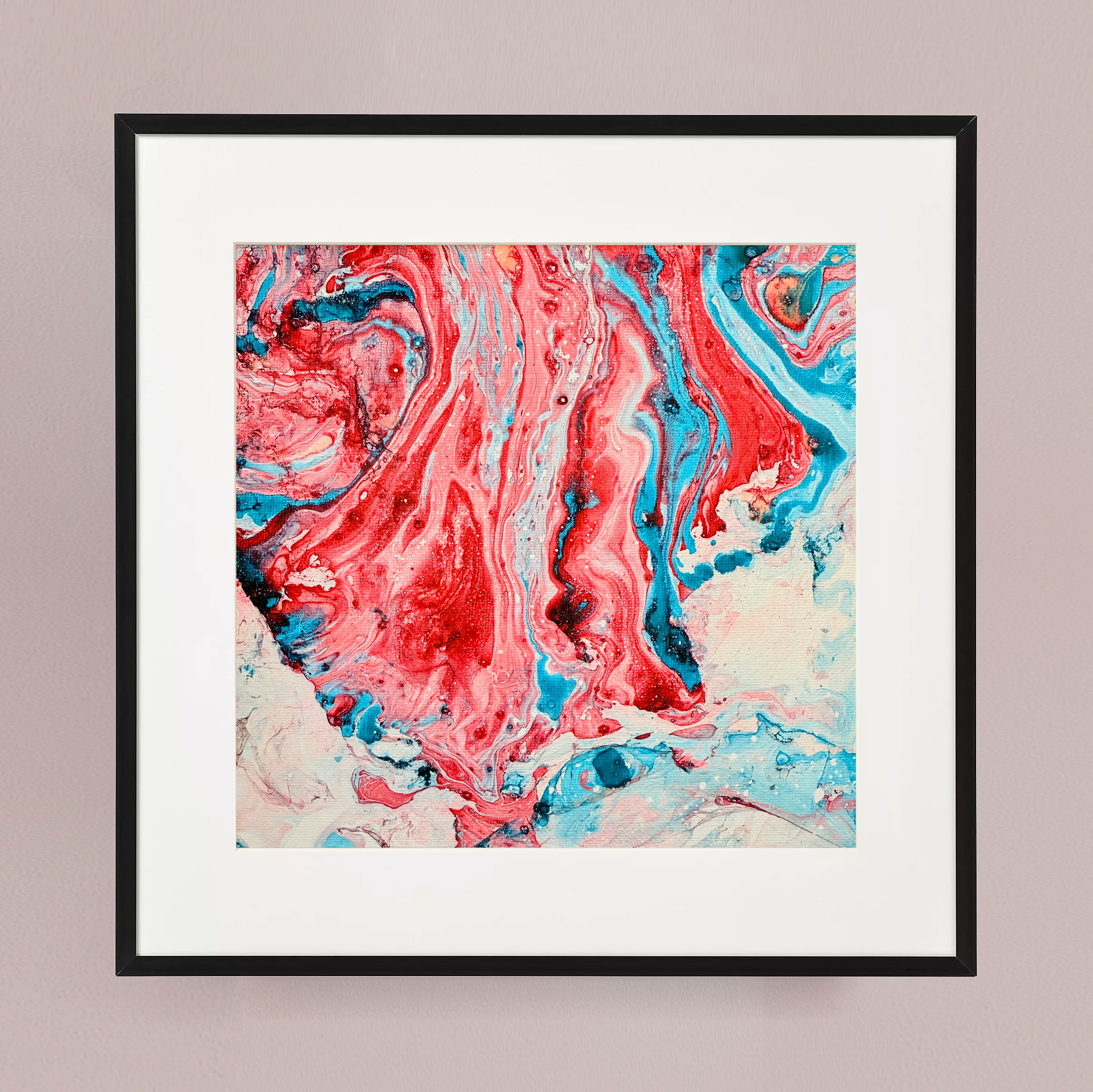 Liquid glass, Original painting on canvas, 20x20cm, Sea VI22