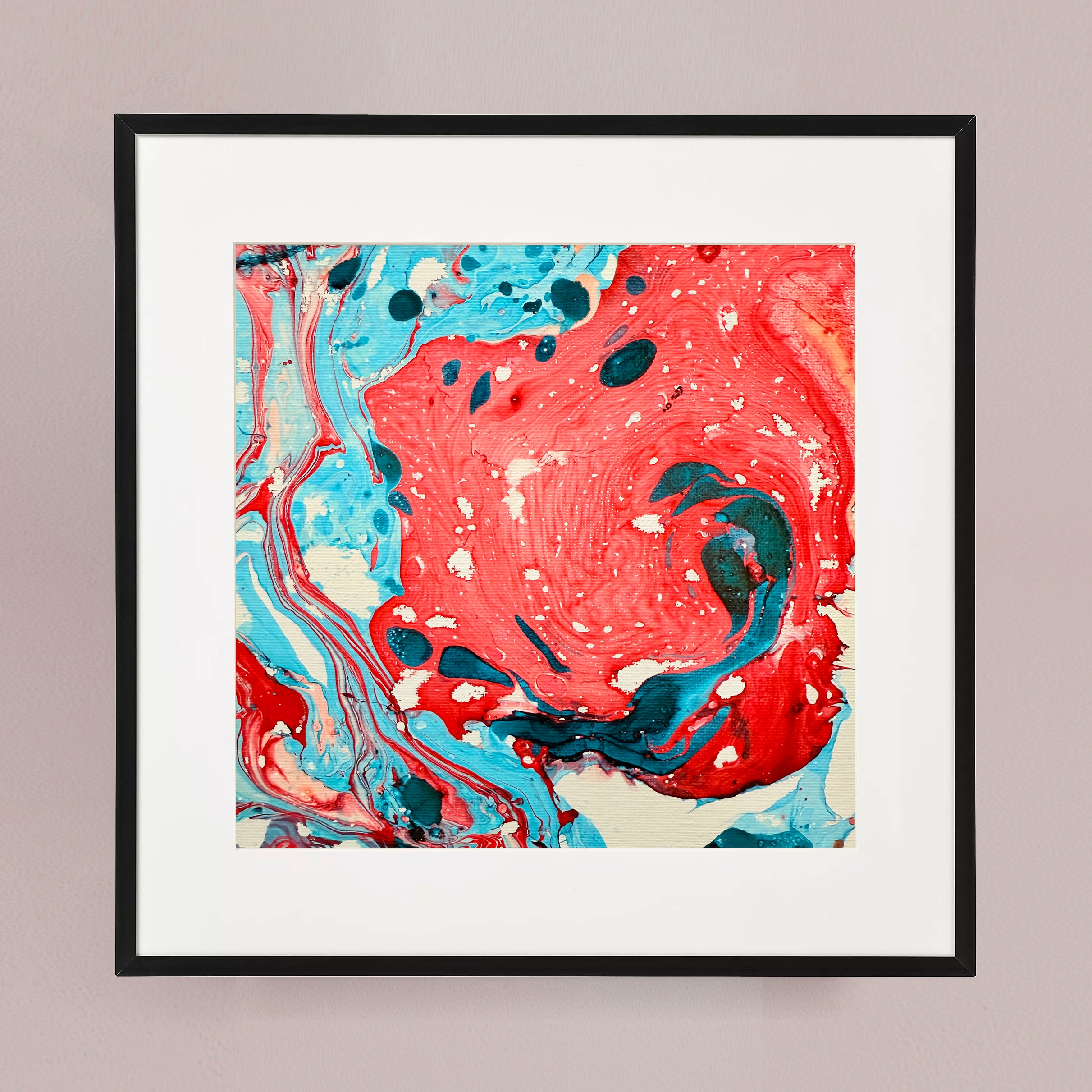 Liquid glass, Original painting on canvas, 20x20cm, Sea VI23