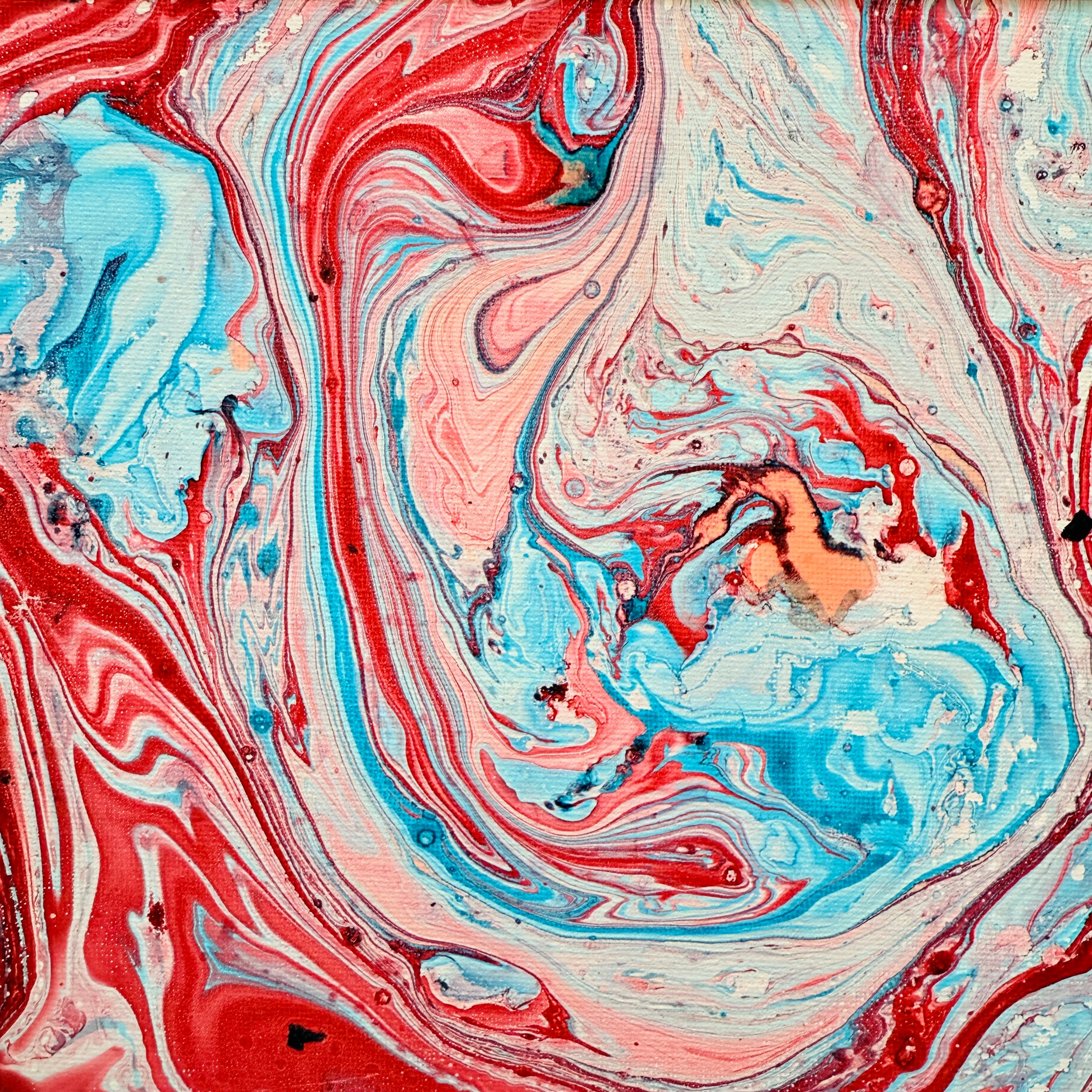 Liquid glass, Original painting on canvas, 20x20cm, Sea VI24