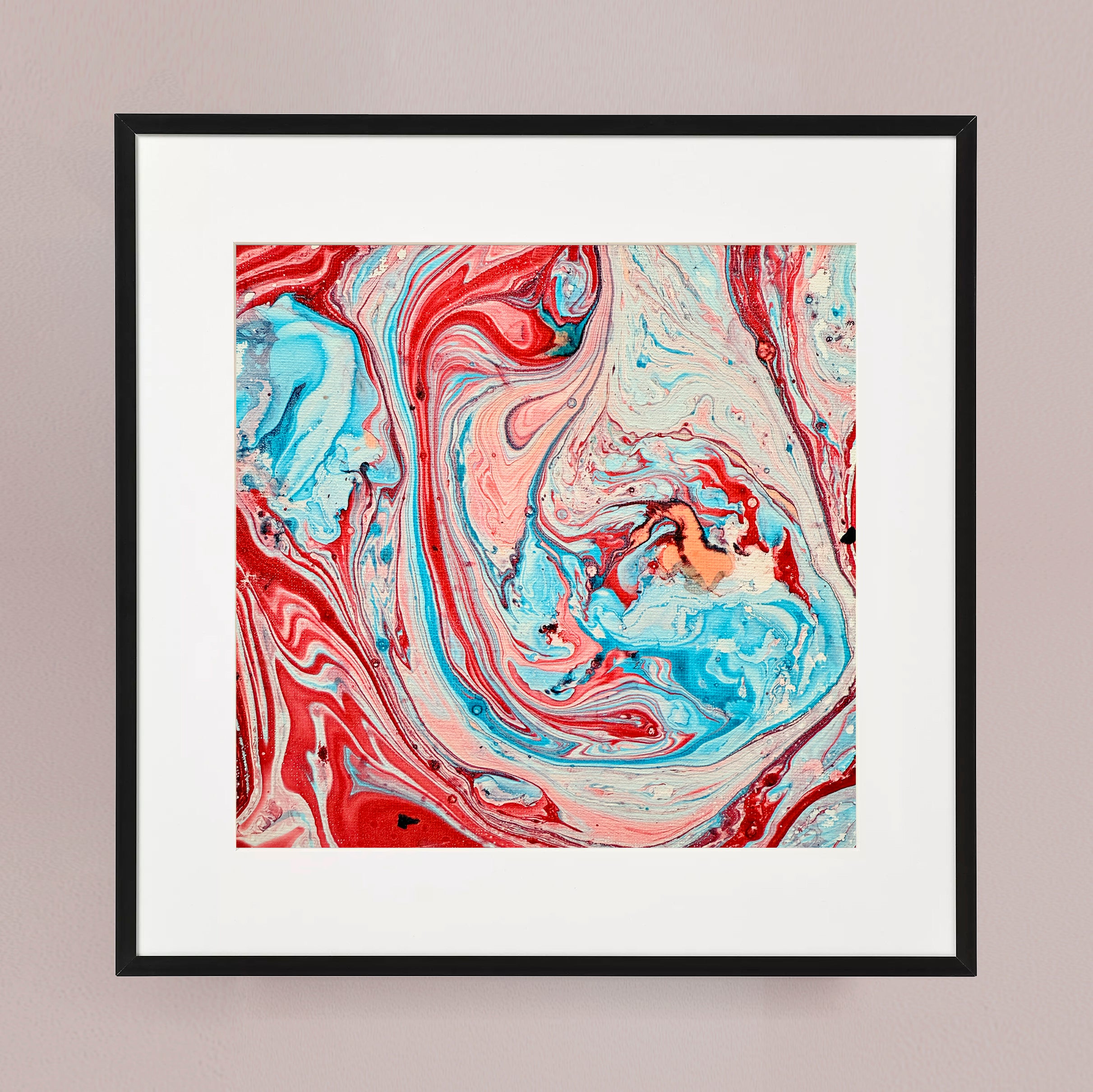 Liquid glass, Original painting on canvas, 20x20cm, Sea VI24