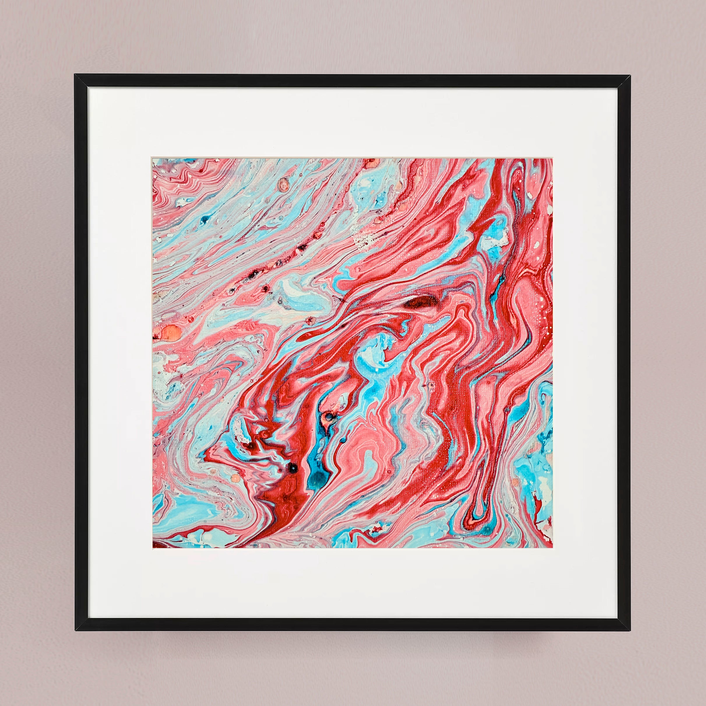 Liquid glass, Original painting on canvas, 20x20cm, Sea VI25