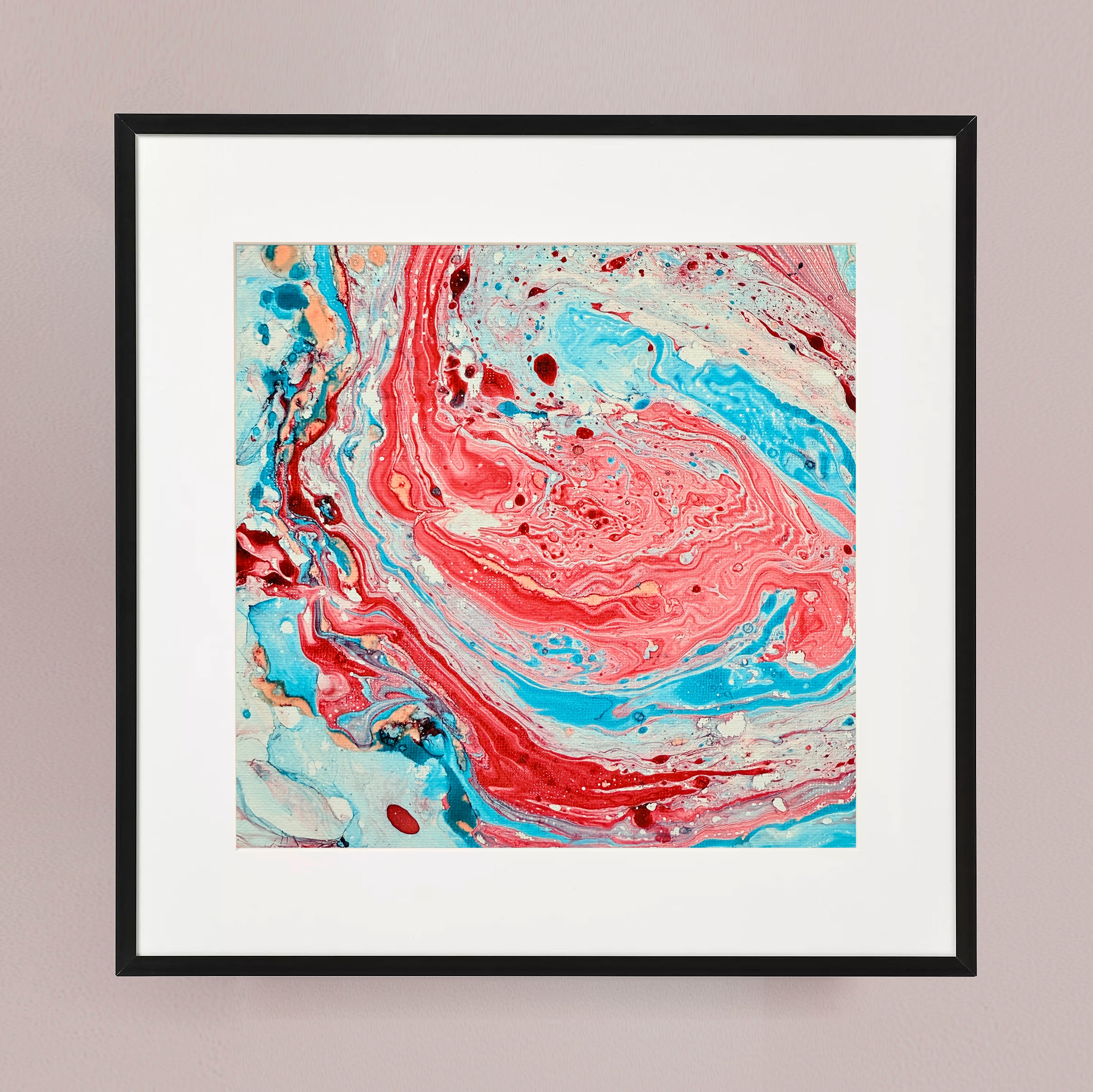 Liquid glass, Original painting on canvas, 20x20cm, Sea VI26