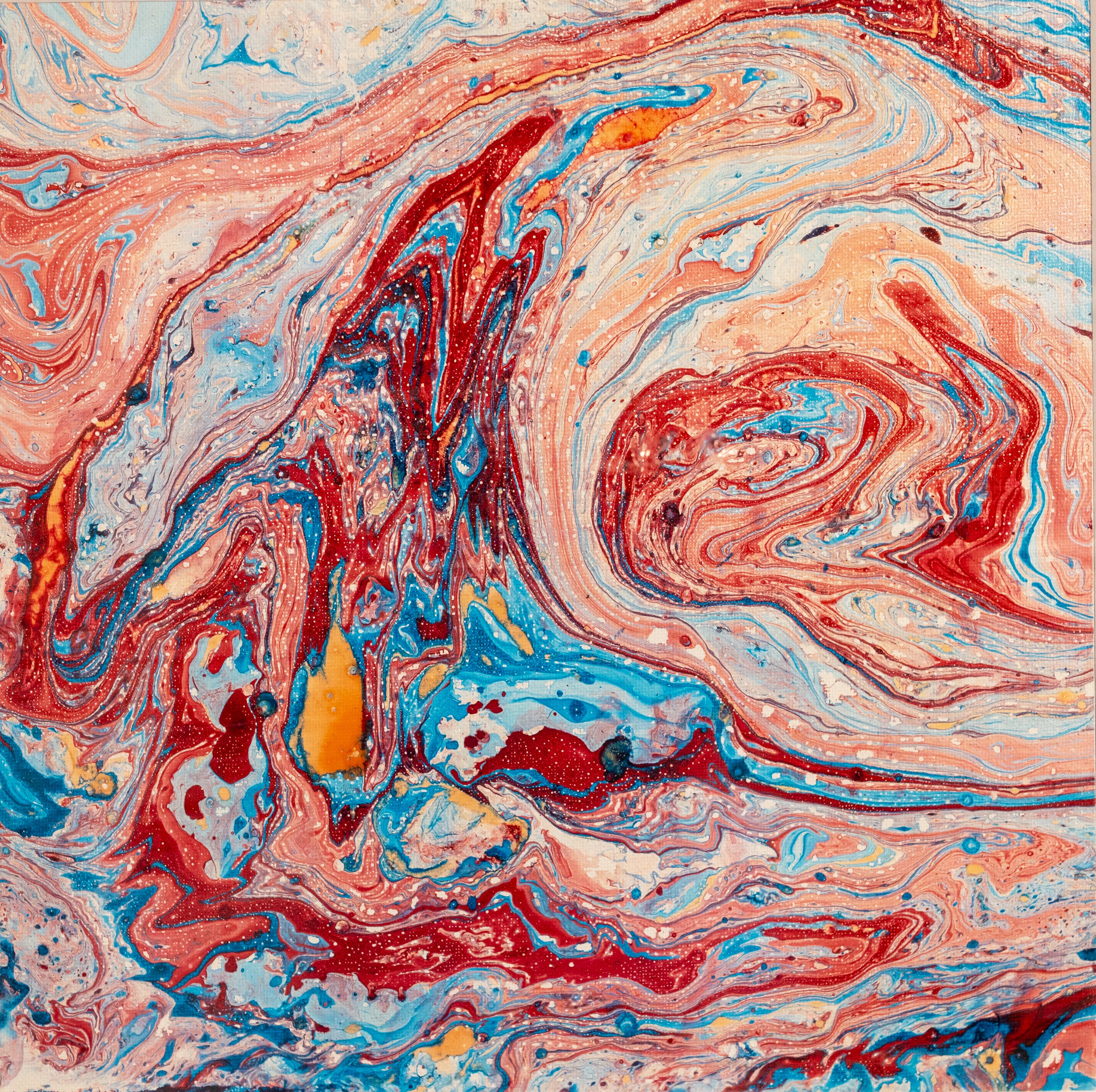 Liquid glass, Original painting on canvas, 30x30cm, Sea VI27