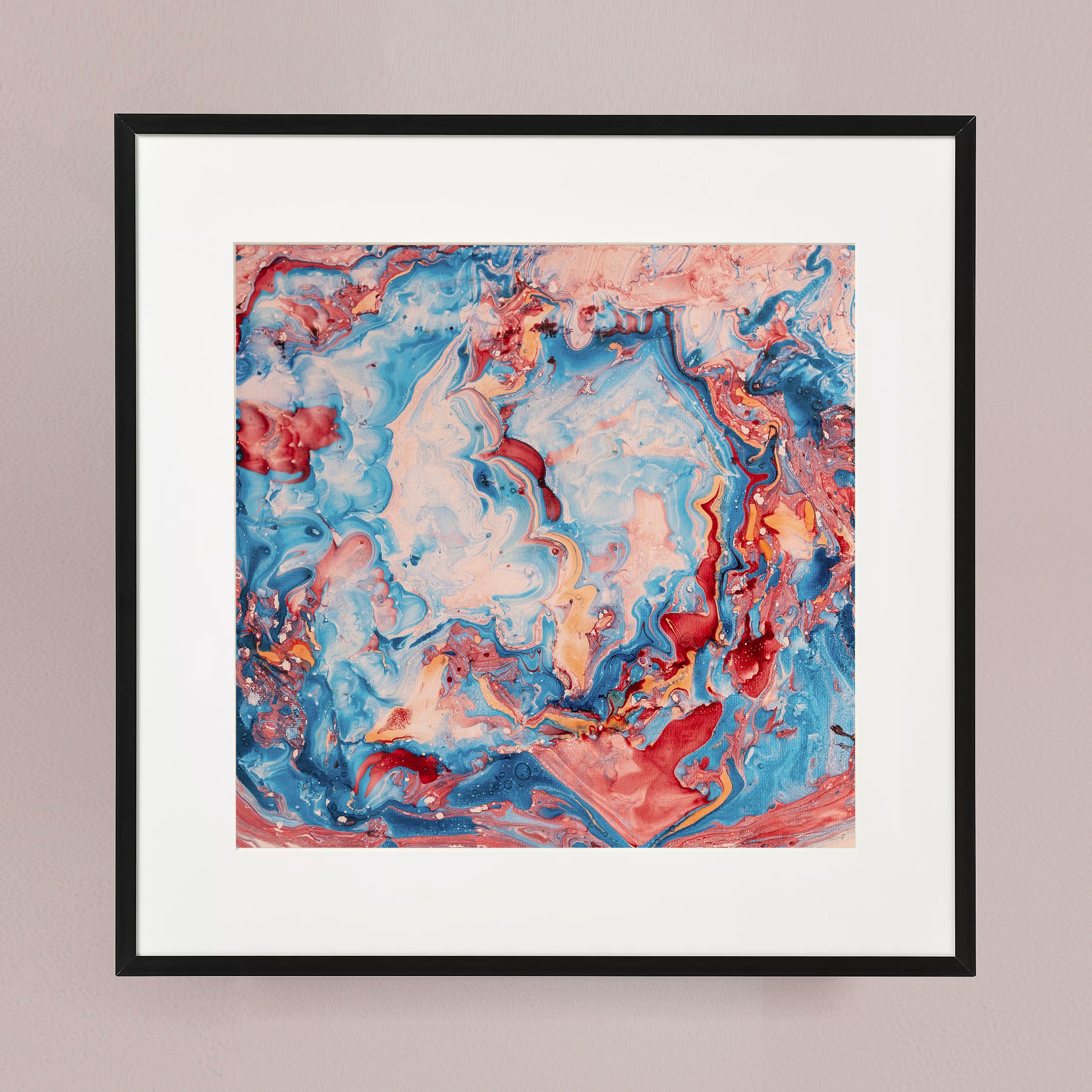 Liquid glass, Original painting on canvas, 30x30cm, Sea VI30