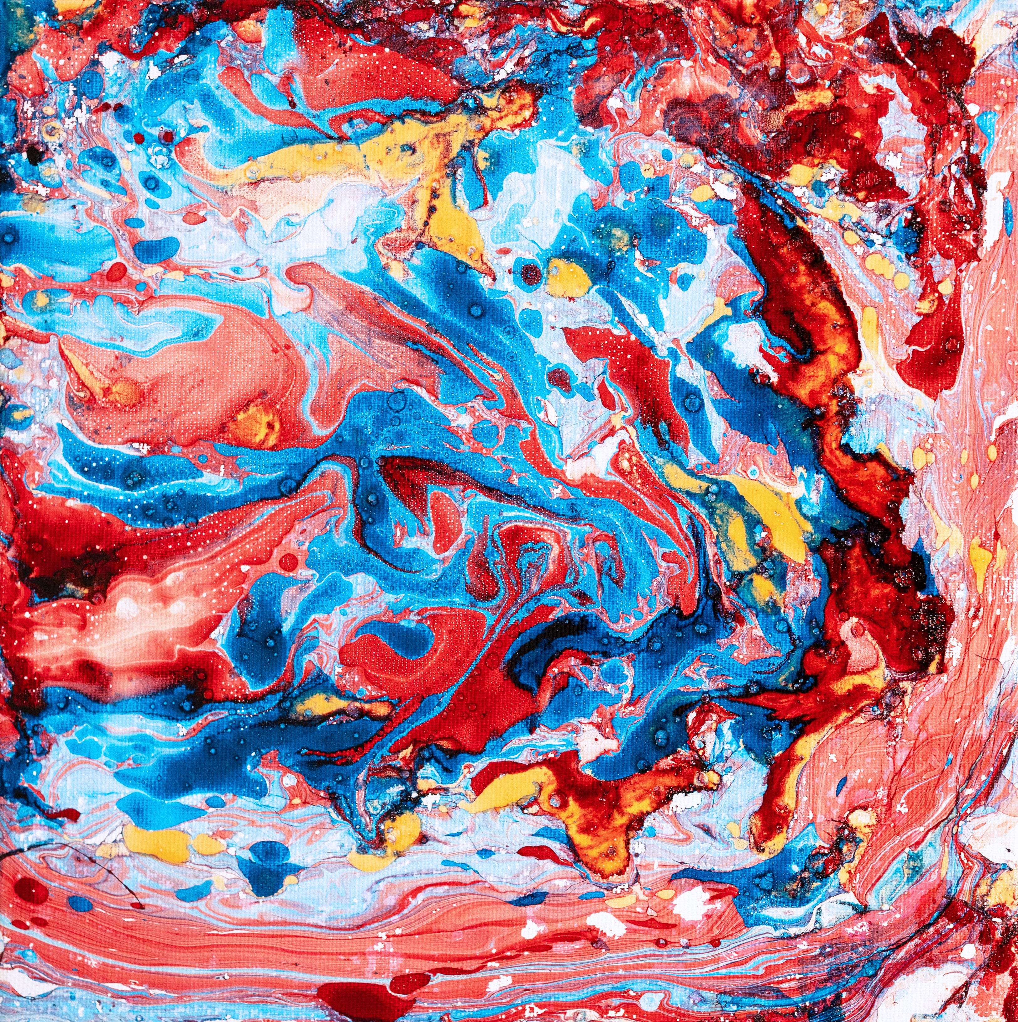 Liquid glass, Original painting on canvas, 30x30cm, Sea VI31