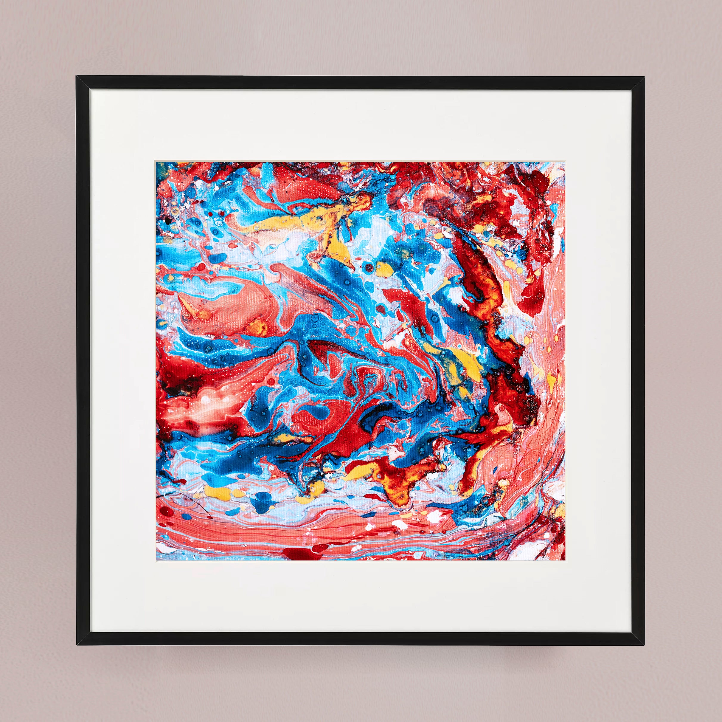 Liquid glass, Original painting on canvas, 30x30cm, Sea VI31