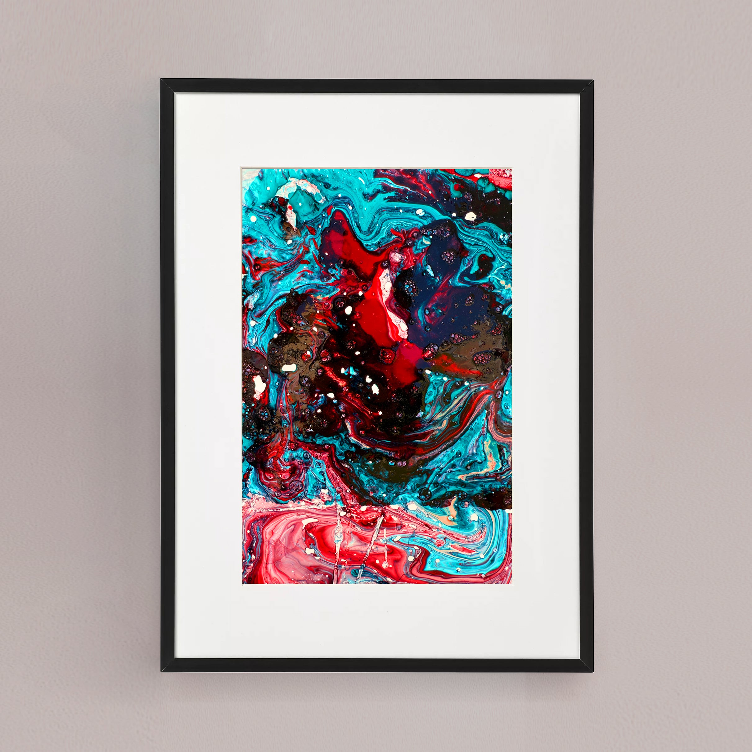 Moltenism, Original painting on paper, 18x23cm, When the Universe Breathes 4