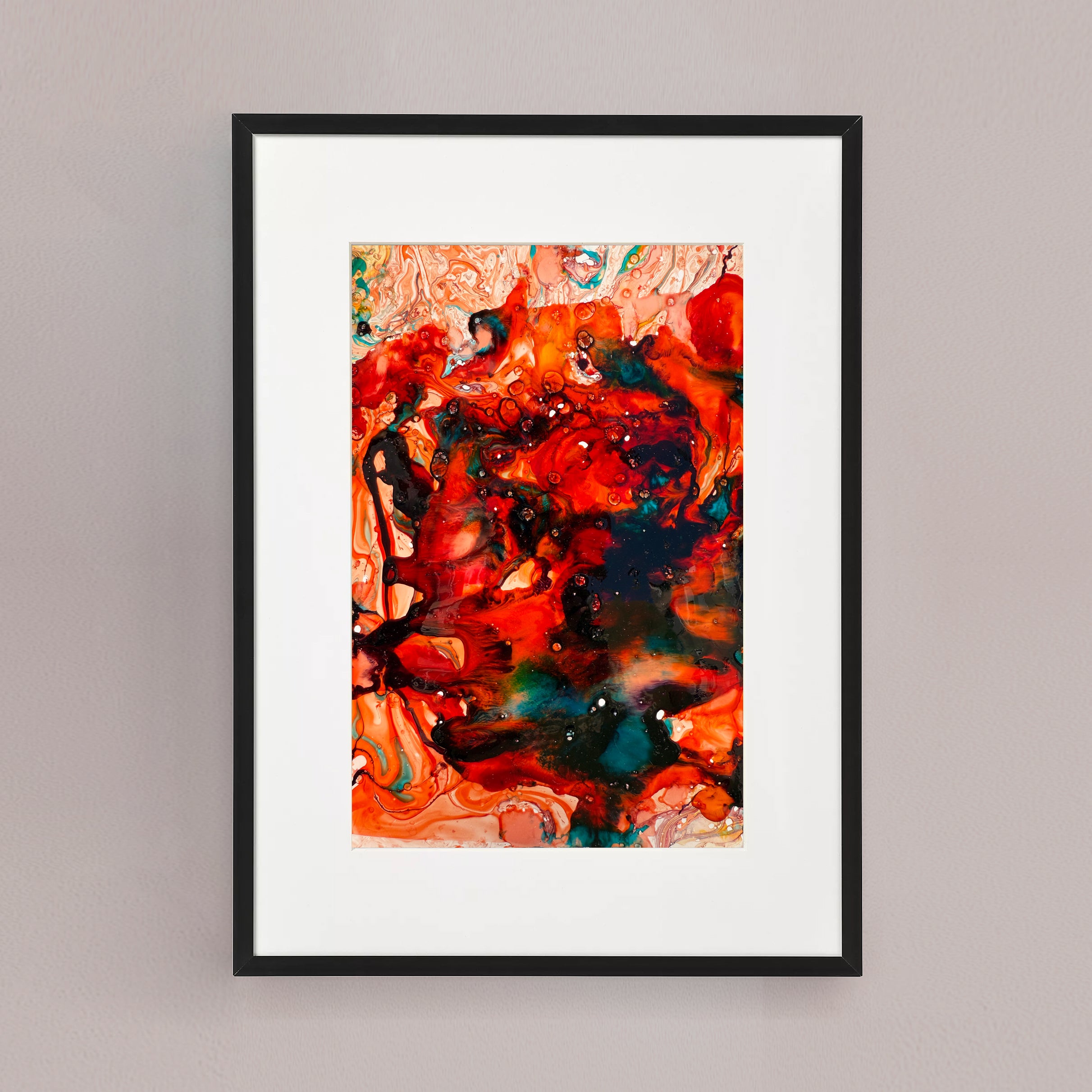 Moltenism, Original painting on paper, 18x23cm, When the Universe Breathes 9