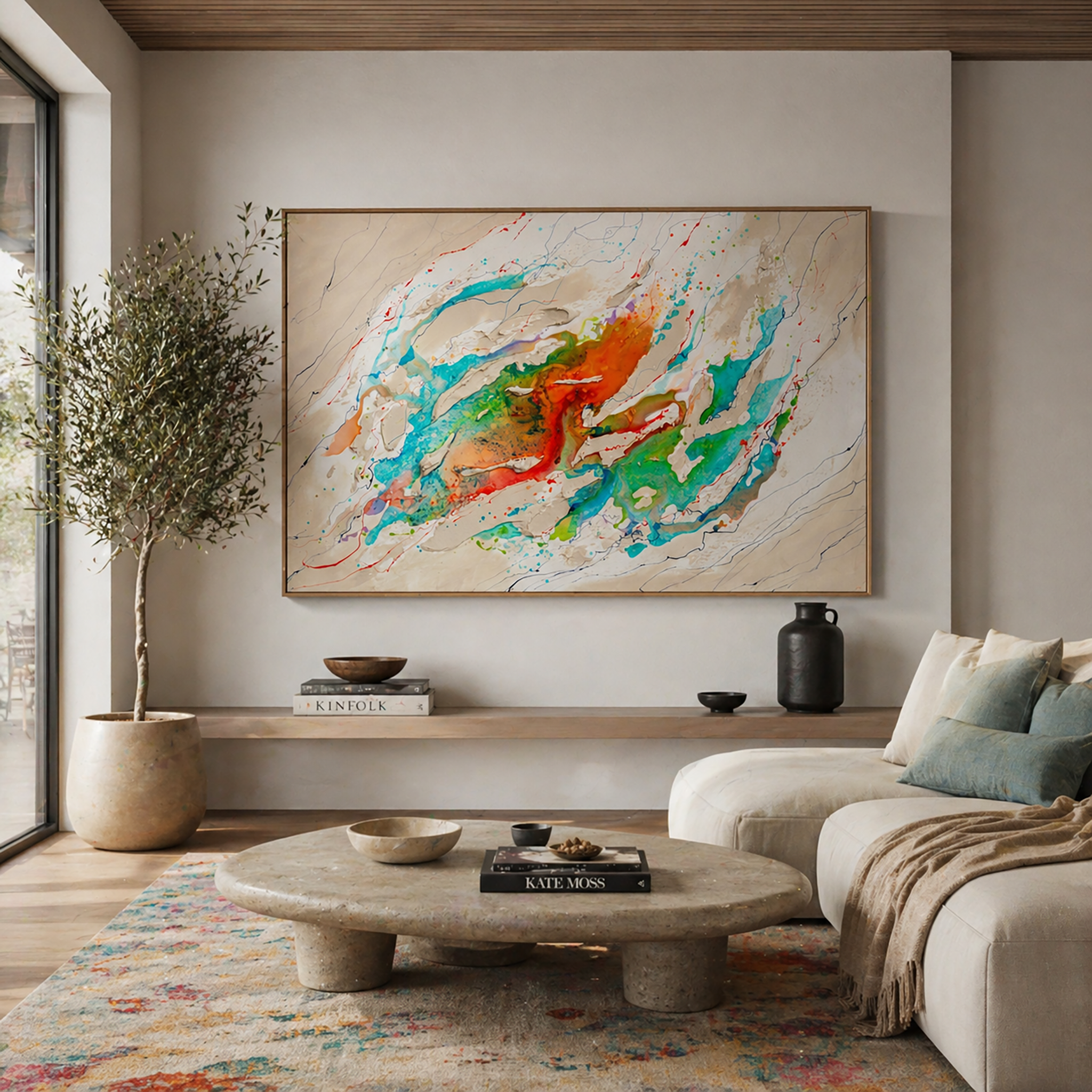 Moltenism, Modern Abstract Canvas Painting, 89x130cm, MO12