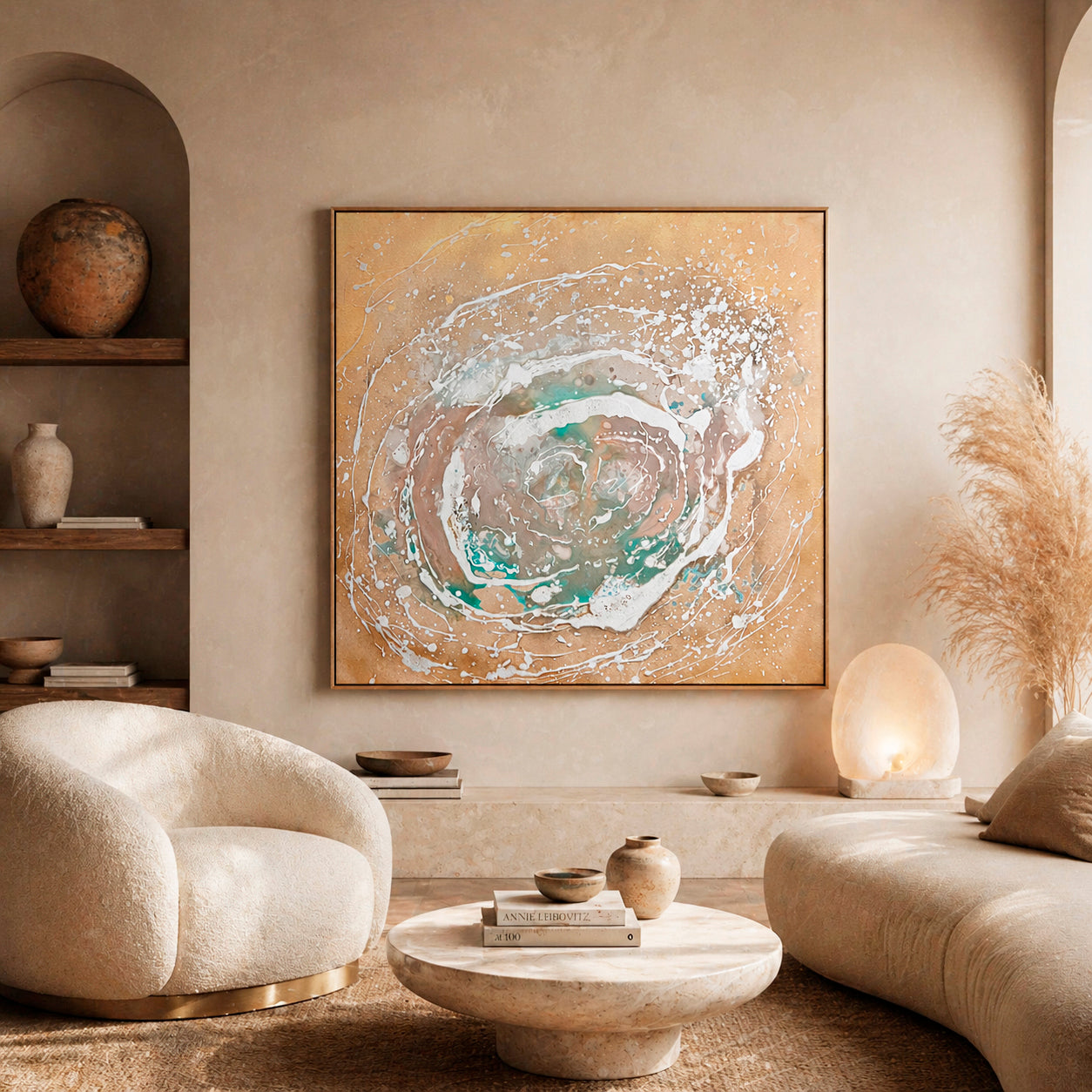 Contemporary Big Abstract Artwork, 100x100cm, MO62